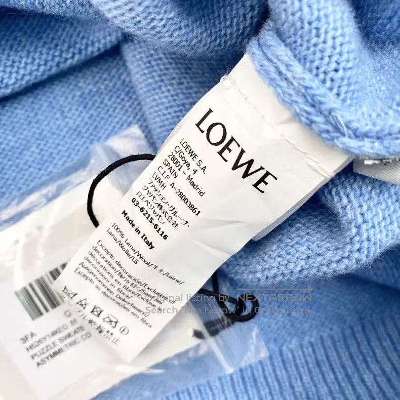 Loewe Loewe Wool embroidered logo color block knit sweater Size M / US 6-8 / IT 42-44 - 5 Thumbnail