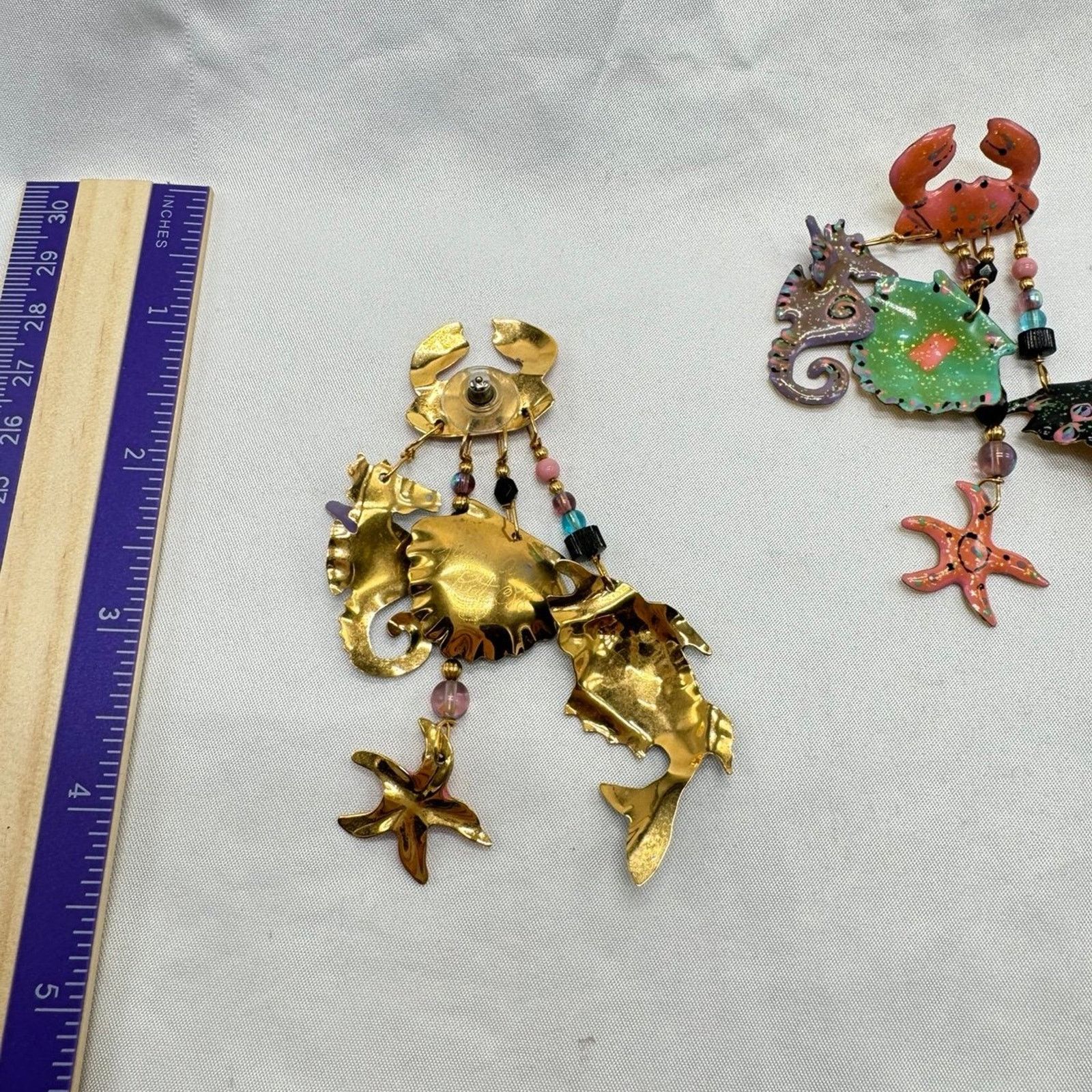 Other VTG! Rare! HTF! Lunch at the Ritz enamel earrings Size ONE SIZE - 5 Thumbnail