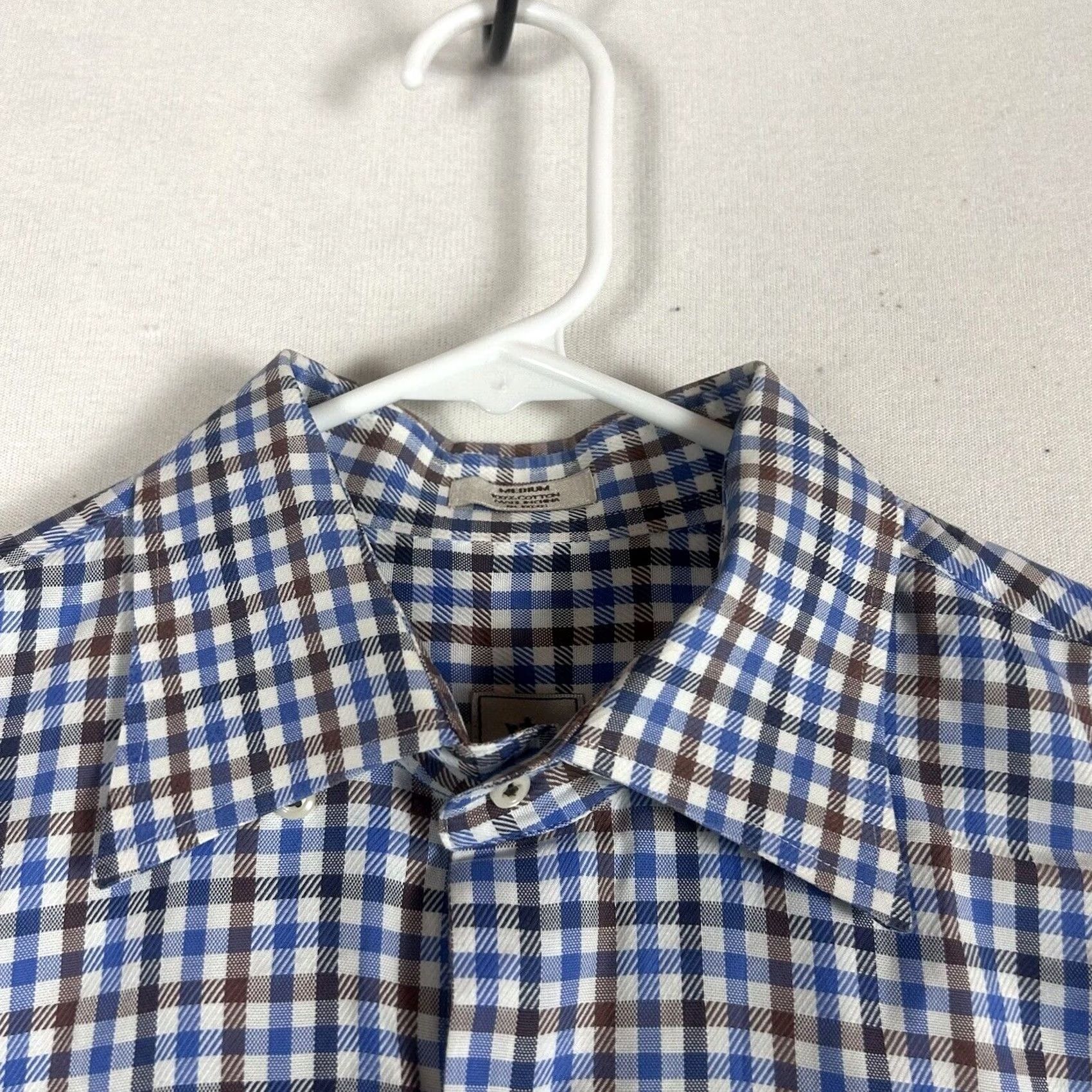 Peter Millar Peter Millar Blue Gingham Check Mens Shirt Size Medium Long Sleeve Cotton Button-Up Size US M / EU 48-50 / 2 - 2 Thumbnail