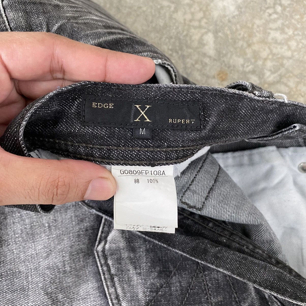 Japanese Brand Edge Rupert Japan Washed Grey Panelled Flared Jeans Size US 30 / EU 46 - 19 Thumbnail