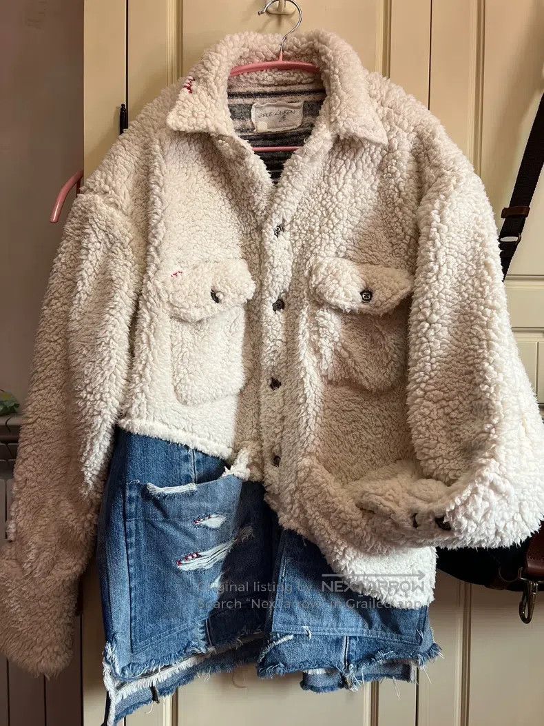 Greg Lauren Greg Lauren Fleece Spliced Denim Size US S / EU 44-46 / 1 - 1 Thumbnail