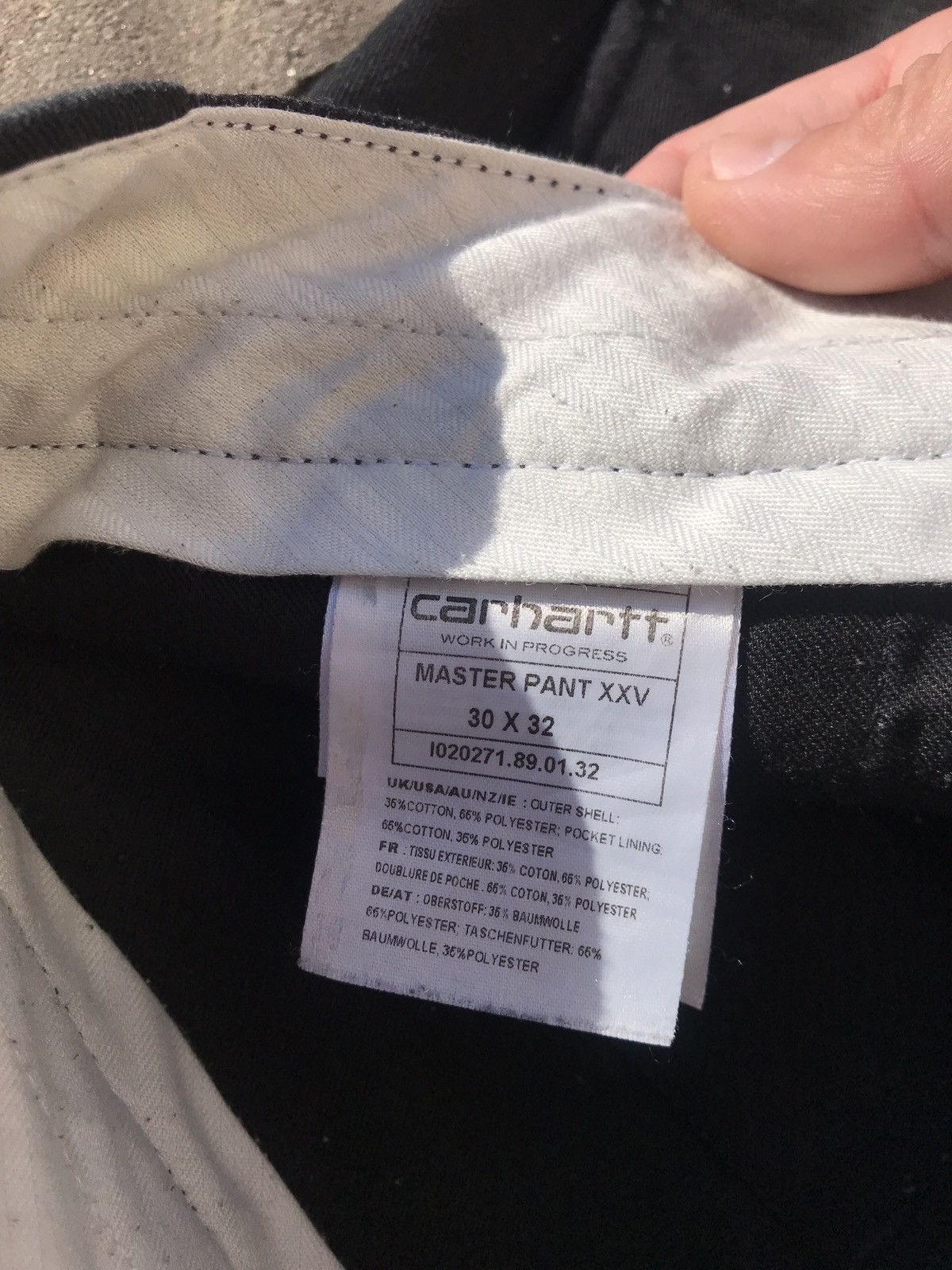 Carhartt × Carhartt Wip × Vintage Vintage Carhartt WIP Master Pants 25 Black Pants XXV Size US 30 / EU 46 - 9 Thumbnail