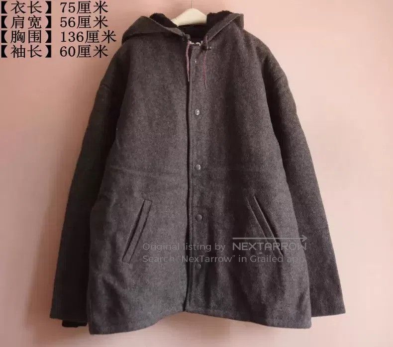 Schott Schott Loose dark gray hooded wool coat Size US L / EU 52-54 / 3 - 1 Thumbnail
