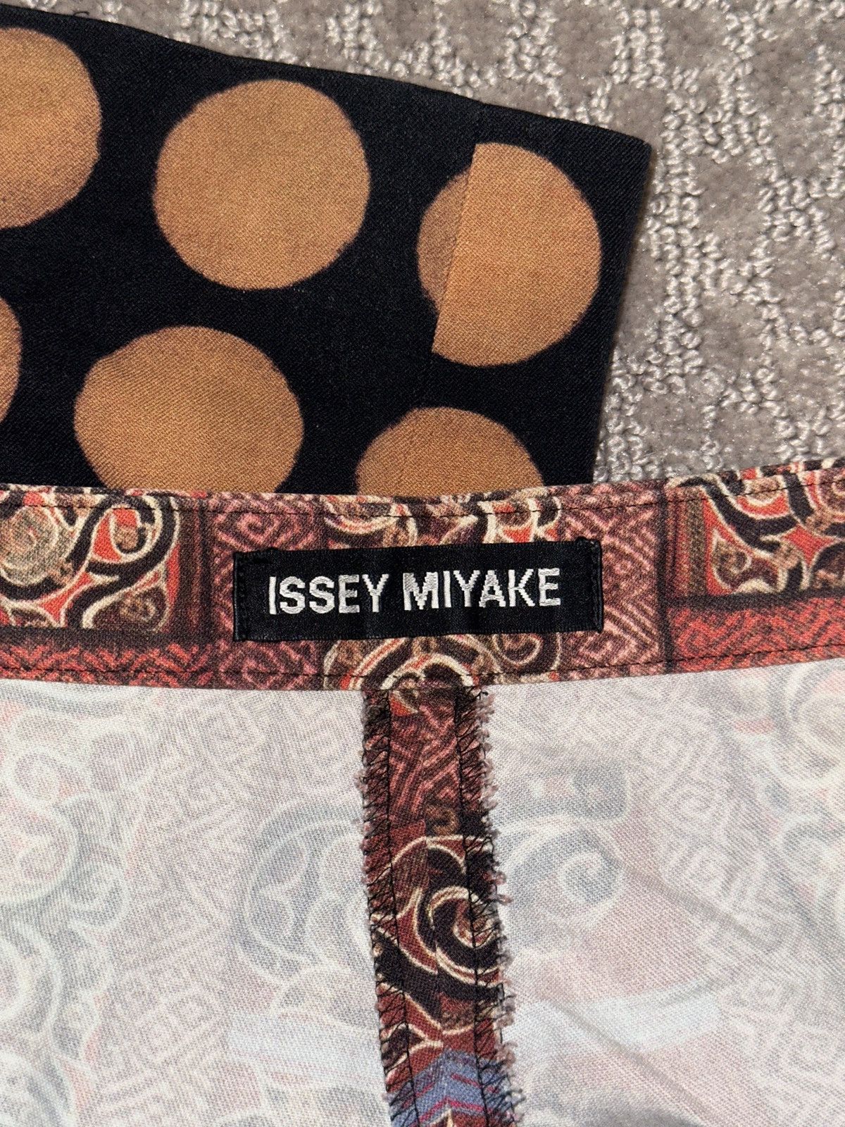 Issey Miyake × Vintage 90s Rare Issey Miyake Paisley Print Pants Size 29" - 5 Thumbnail