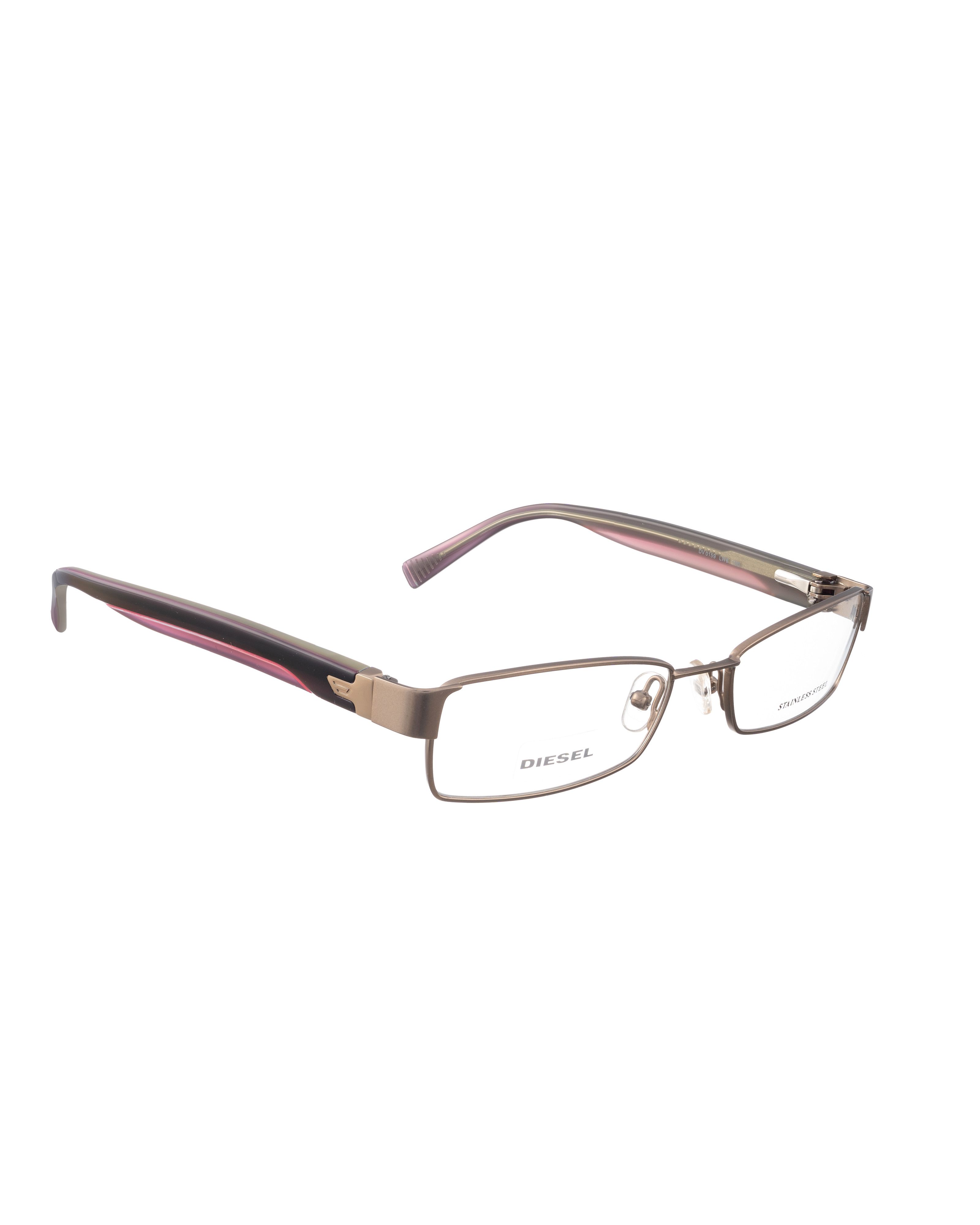 Diesel Diesel 90s Brown Glasses with Pink & Beige Details Size ONE SIZE - 1 Thumbnail