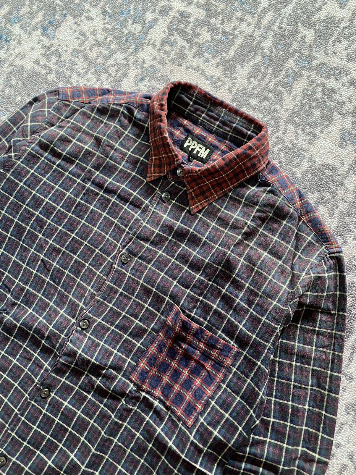 Japanese Brand × PPFM PPFM Plaid Button Junya Watanabe Style Size US M / EU 48-50 / 2 - 4 Thumbnail