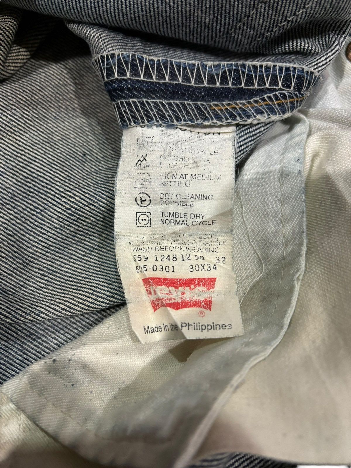 Levi's × Vintage Y2k Vintage Levi’s Lot 505 Faded Straight Cut Denim Jeans Size US 30 / EU 46 - 5 Thumbnail