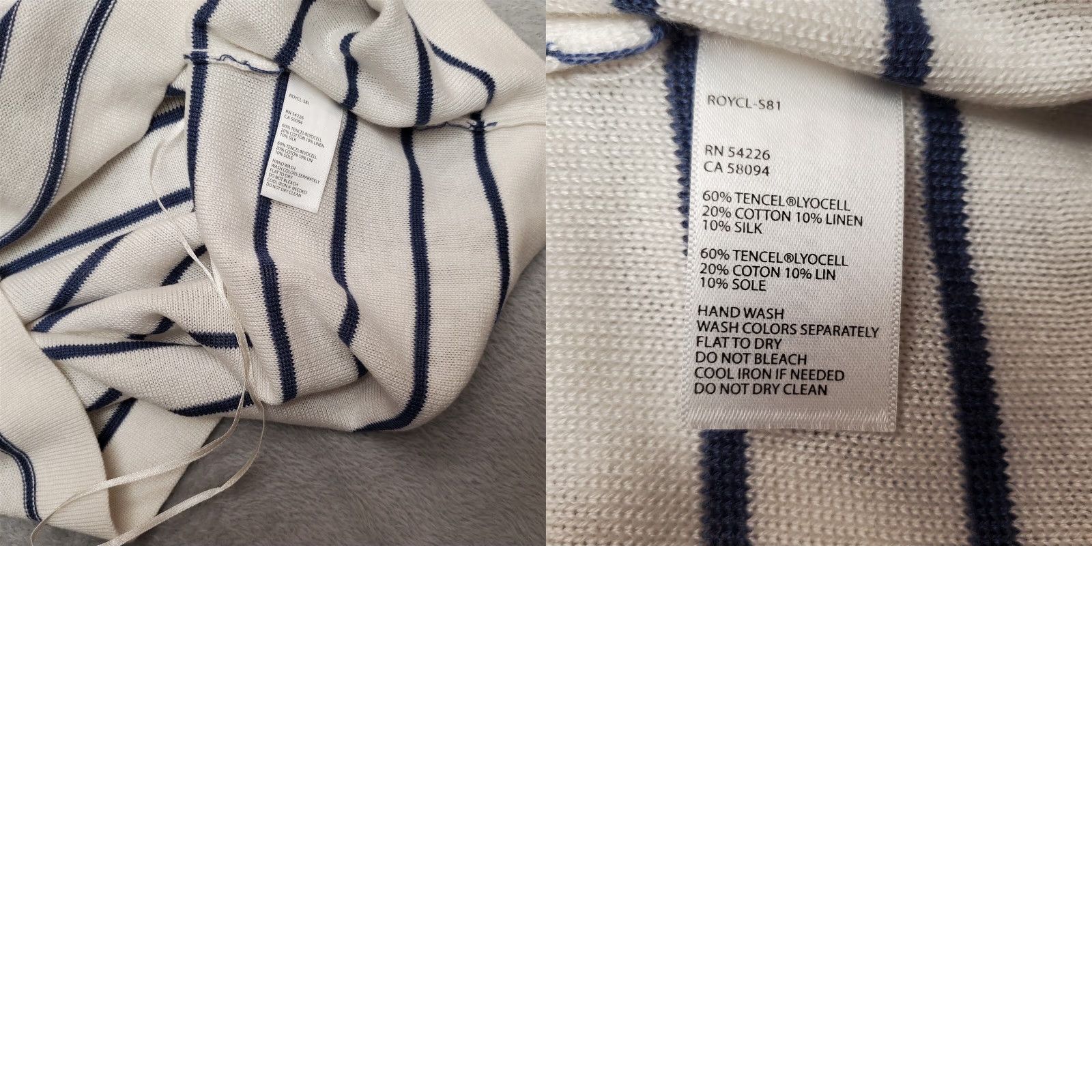 Royal Robbins Royal Robbins Sweater Womens Small Purple Stripe Silk Linen Blend Long Sleeve Size M / US 6-8 / IT 42-44 - 8 Thumbnail