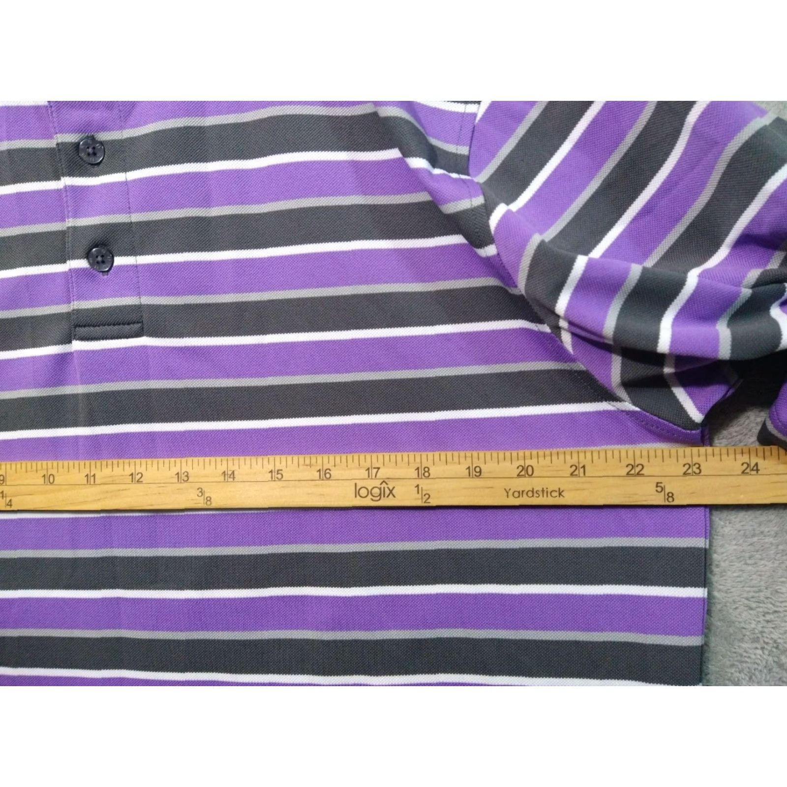 Footjoy FootJoy Shirt Mens L Purple Striped Athletic Fit Polo Golf FJ Casual Size US L / EU 52-54 / 3 - 4 Thumbnail