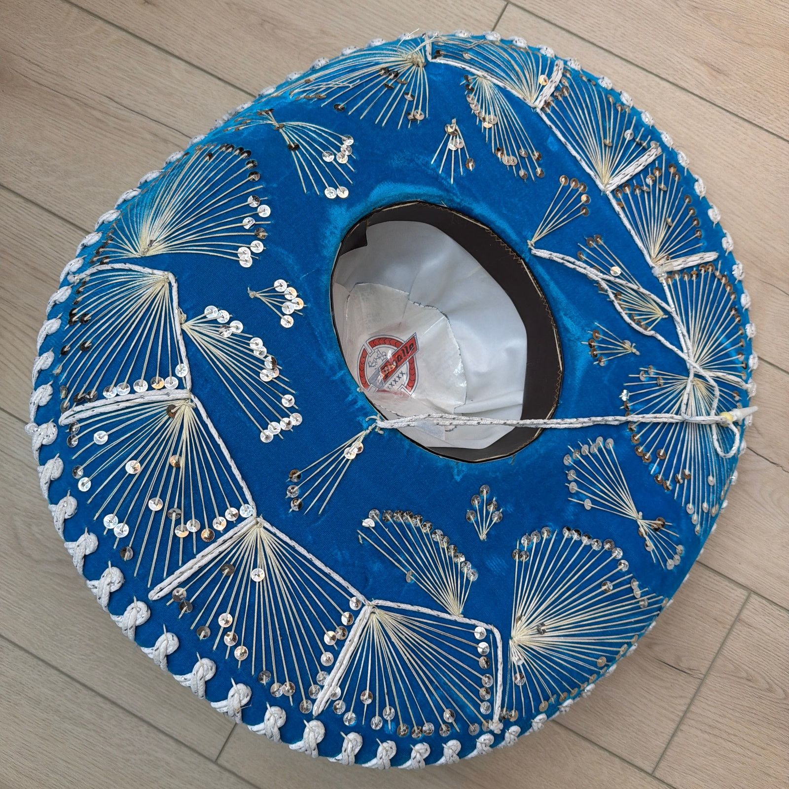 Pigalle Pigalle XXXXX Blue Sequin Sombrero Hat 23 in Diameter Size US M / EU 48-50 / 2 - 11 Thumbnail