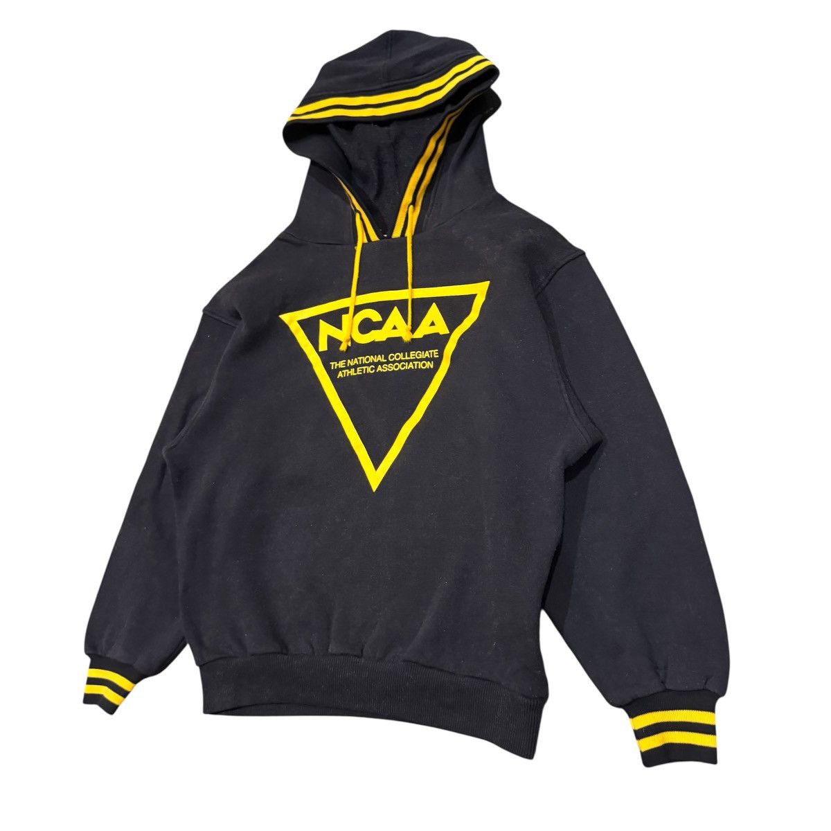 NCAA Vintage 80s NCAA Hoodie Black & Yellow Hoodie Size US M / EU 48-50 / 2 - 2 Thumbnail