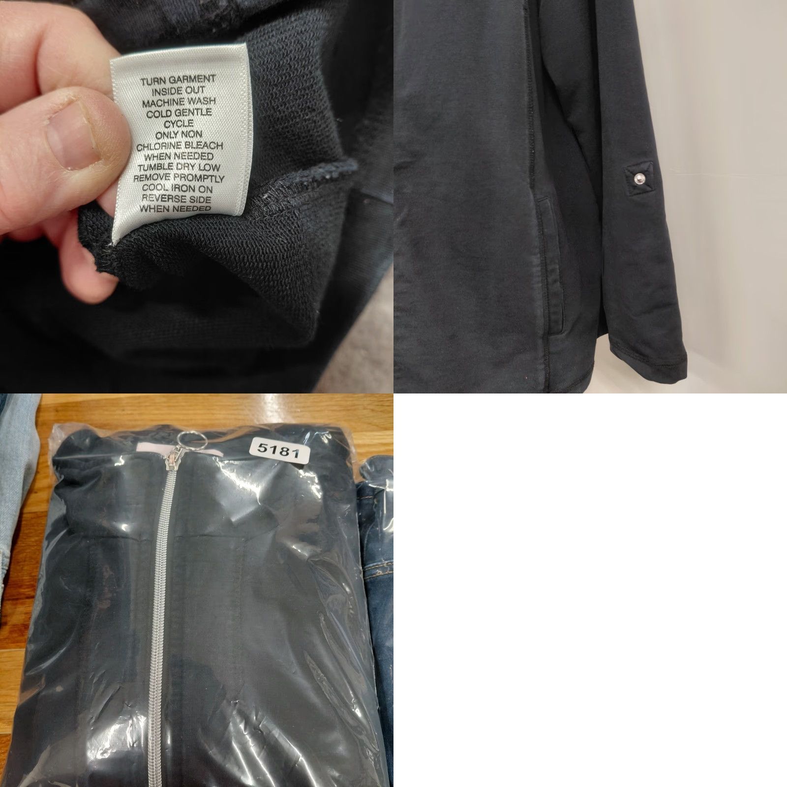 Vintage Allison Daley Jacket Blazer Womens Size L Black Full Zip Roll Tab Pocket Stretch Jacket Size L / US 10 / IT 46 - 9 Thumbnail