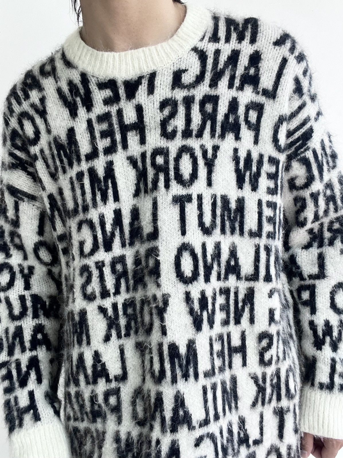 Helmut Lang Helmut Lang Logo Printed Knitwear Size US L / EU 52-54 / 3 - 4 Thumbnail