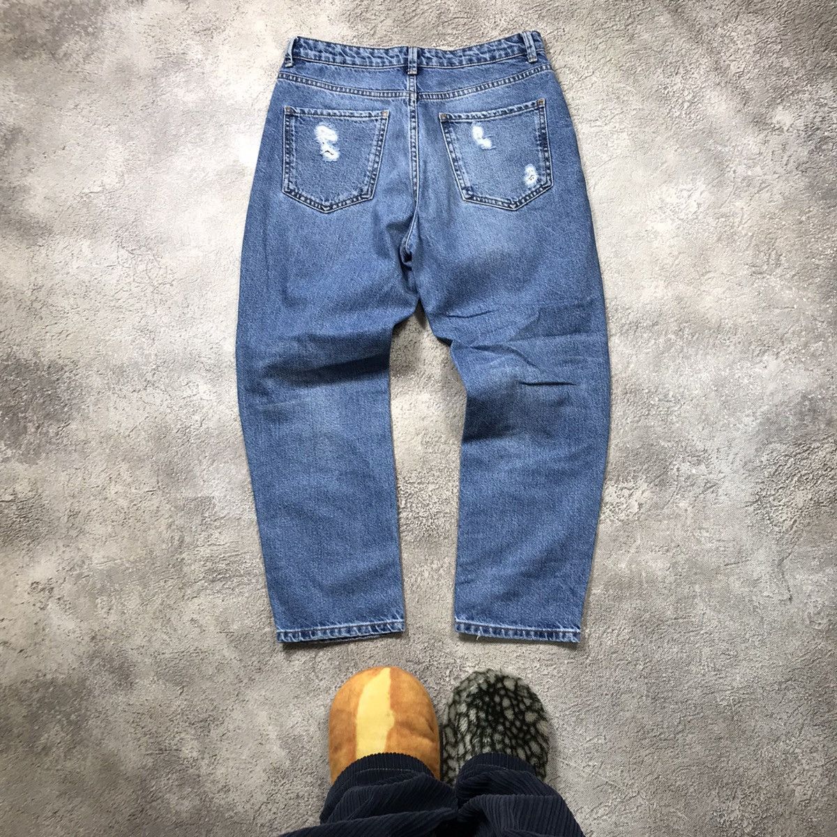 Vintage Vintage Y2K Distressed Baggy Jeans Skate Grunge Thrashed 28 Size US 28 / EU 44 - 3 Thumbnail