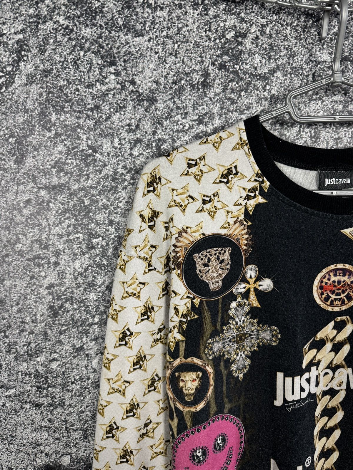 Just Cavalli Just Cavalli Golden Printed Sweatshirt Made in Italy Size 42 Size M / US 6-8 / IT 42-44 - 3 Thumbnail