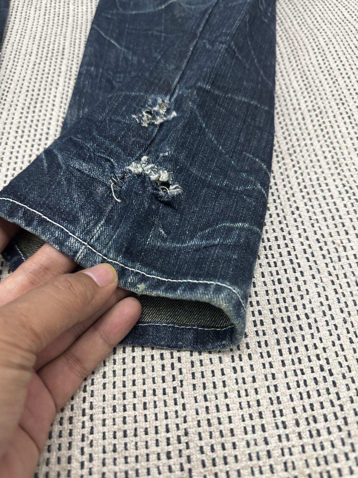 If Six Was Nine 🔥🔥🔥Dominate Handcrated Jeans Double Waist Pants Size US 32 / EU 48 - 4 Thumbnail