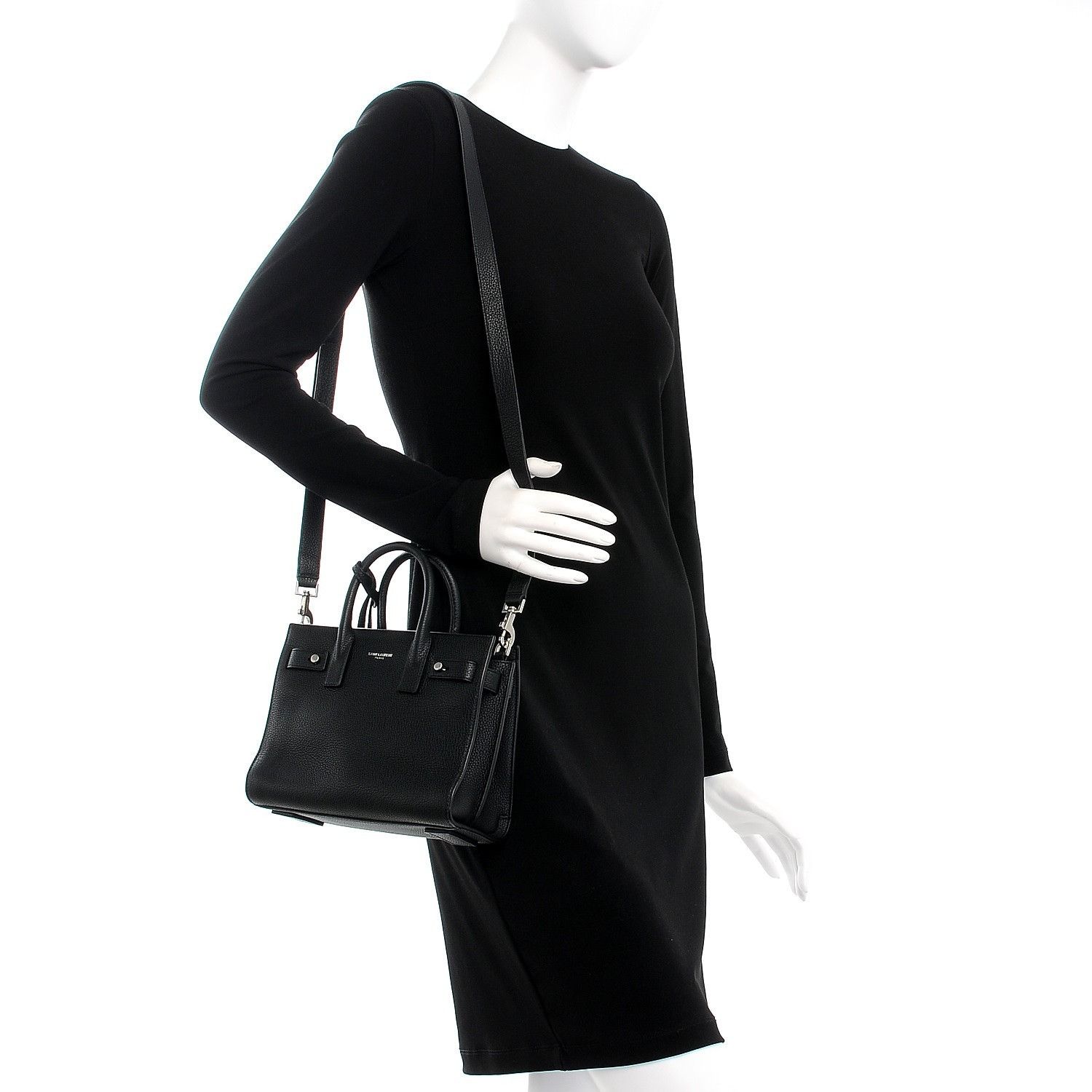Saint Laurent Paris o1b1hav110824 Size: OS / Sac De Grained Leather Bag in Black Size ONE SIZE - 2 Thumbnail