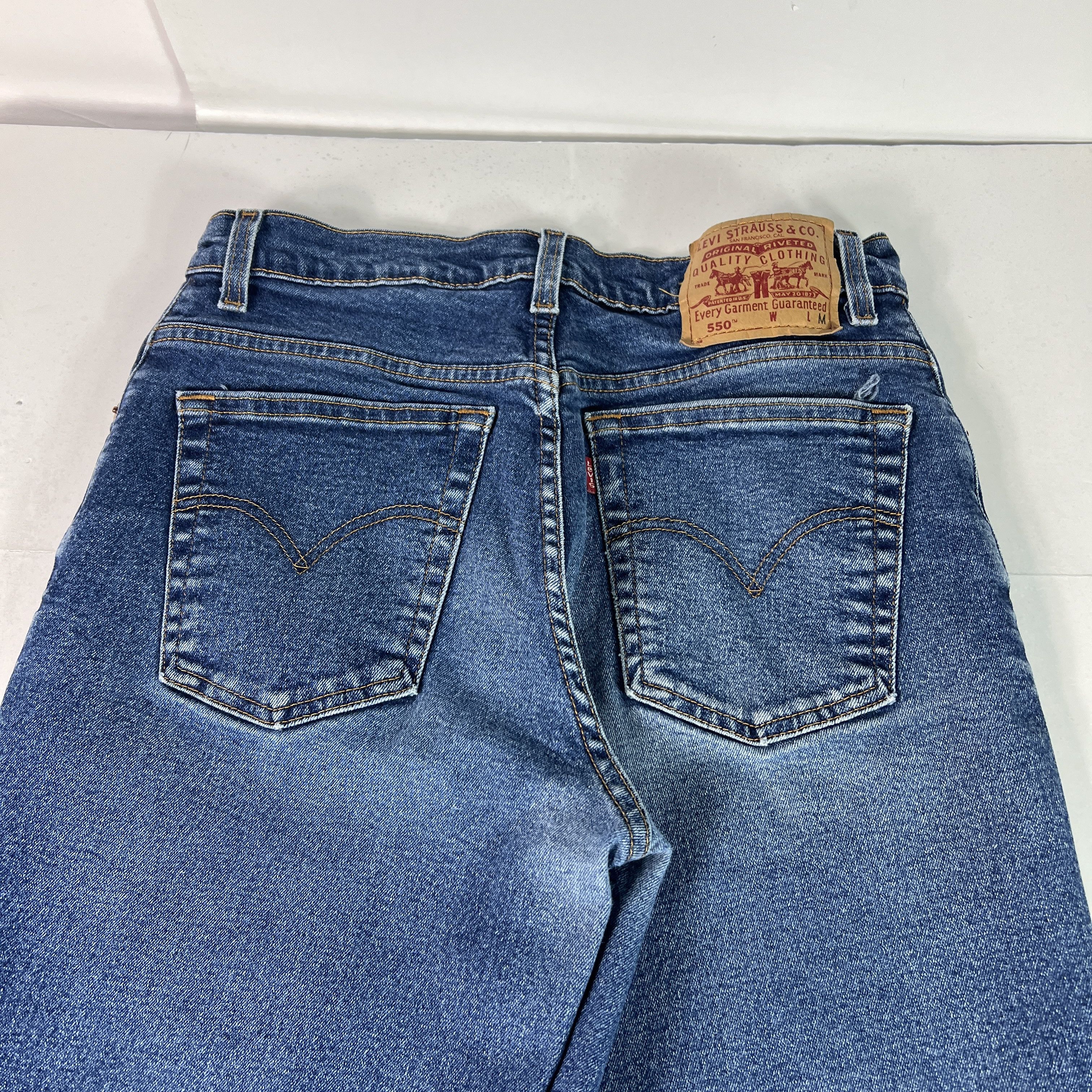 Levi's VTG 90s Levi's Jeans 550 Relaxed Tapered Blue Stretch Denim Size 30" / US 8 / IT 44 - 12 Thumbnail