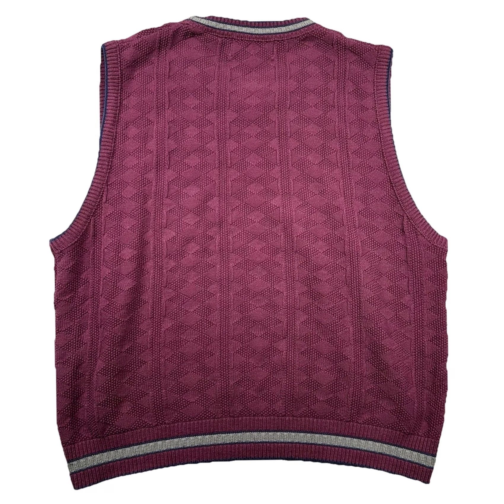 Vintage VINTAGE Cypress Links Sweater Mens L Golf Wear Vest Embroidered Maroon Textured Size US L / EU 52-54 / 3 - 2 Thumbnail