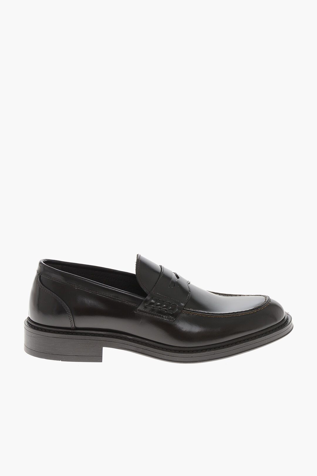 Testoni og1mm0226 Brushed Leather Penny Loafers in Brown Size US 7 / EU 40 - 1 Thumbnail