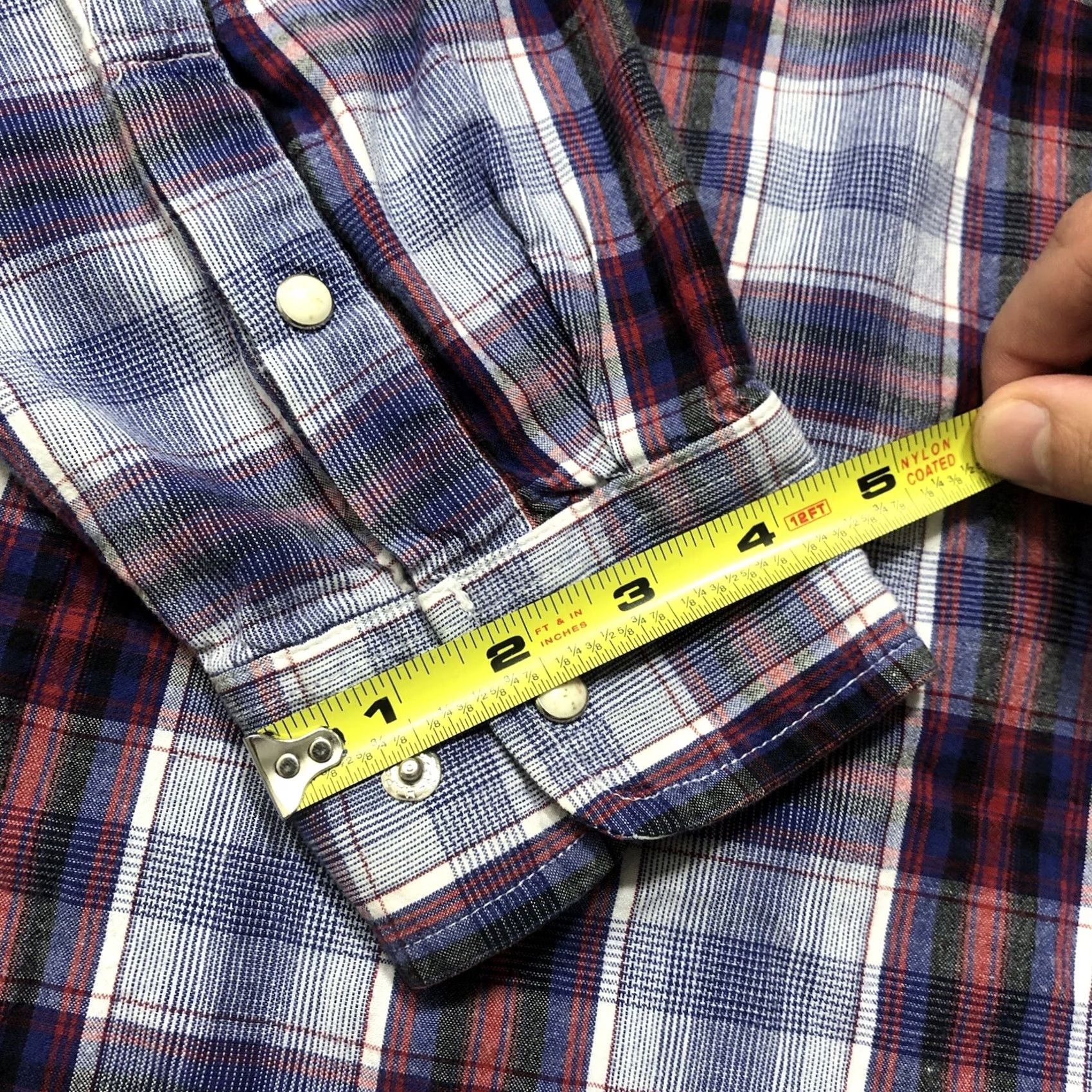 Vintage Panhandle Slim Mens 3XL Plaid Western Pearl Snap Long Sleeve Cowboy Shirt Size US XXL / EU 58 / 5 - 7 Thumbnail
