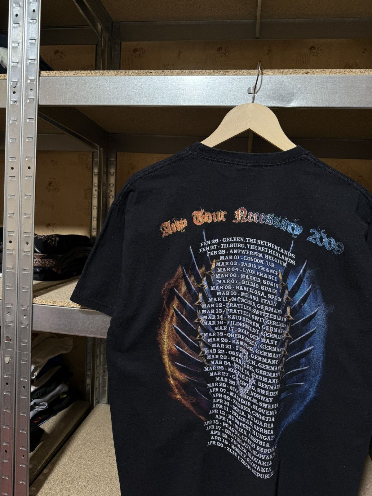 Band Tees × Vintage Vintage HammerFall European Tour 2009 Rock Band T-Shirt Size US L / EU 52-54 / 3 - 4 Thumbnail