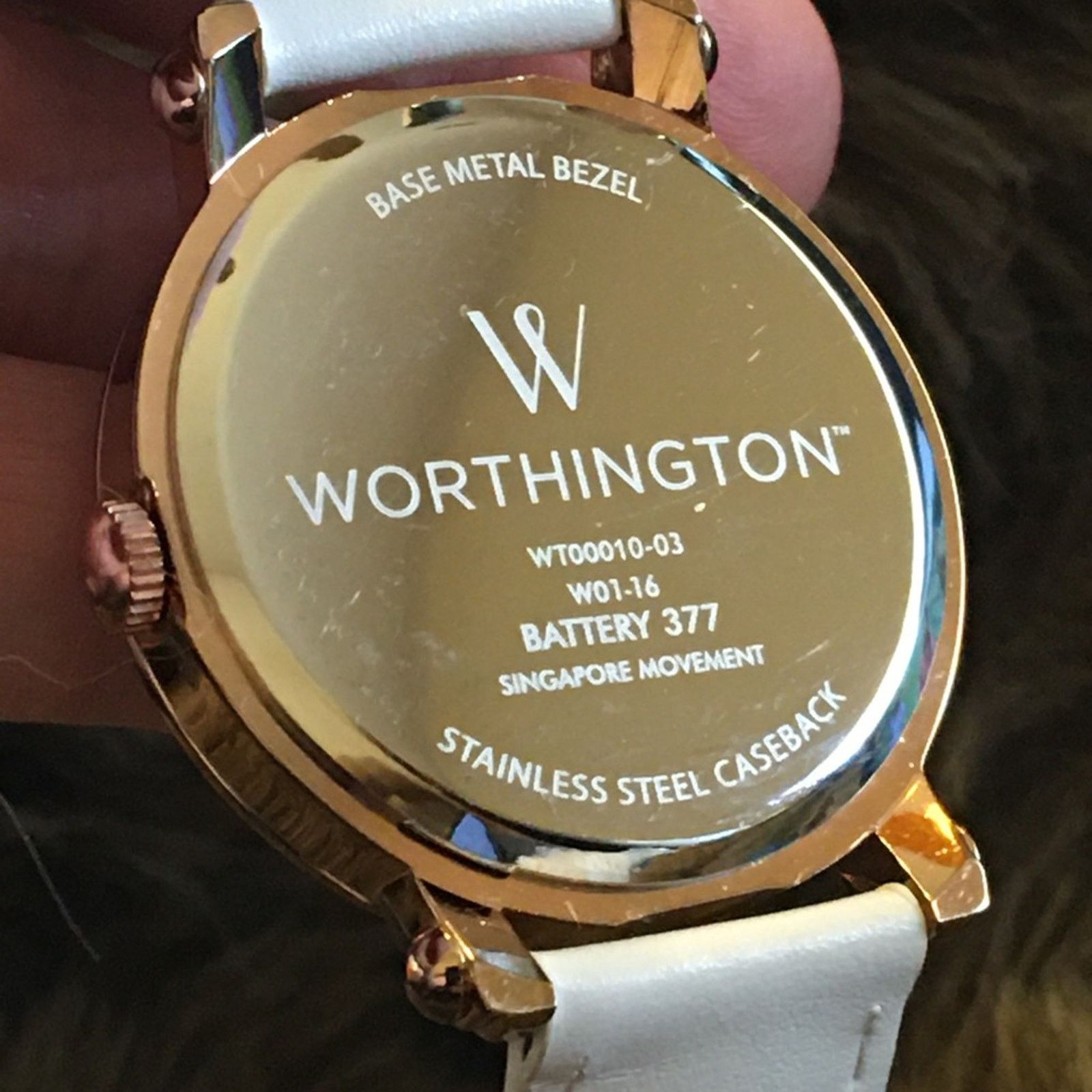Worthington Ladies Worthington white leather band watch Size ONE SIZE - 10 Thumbnail