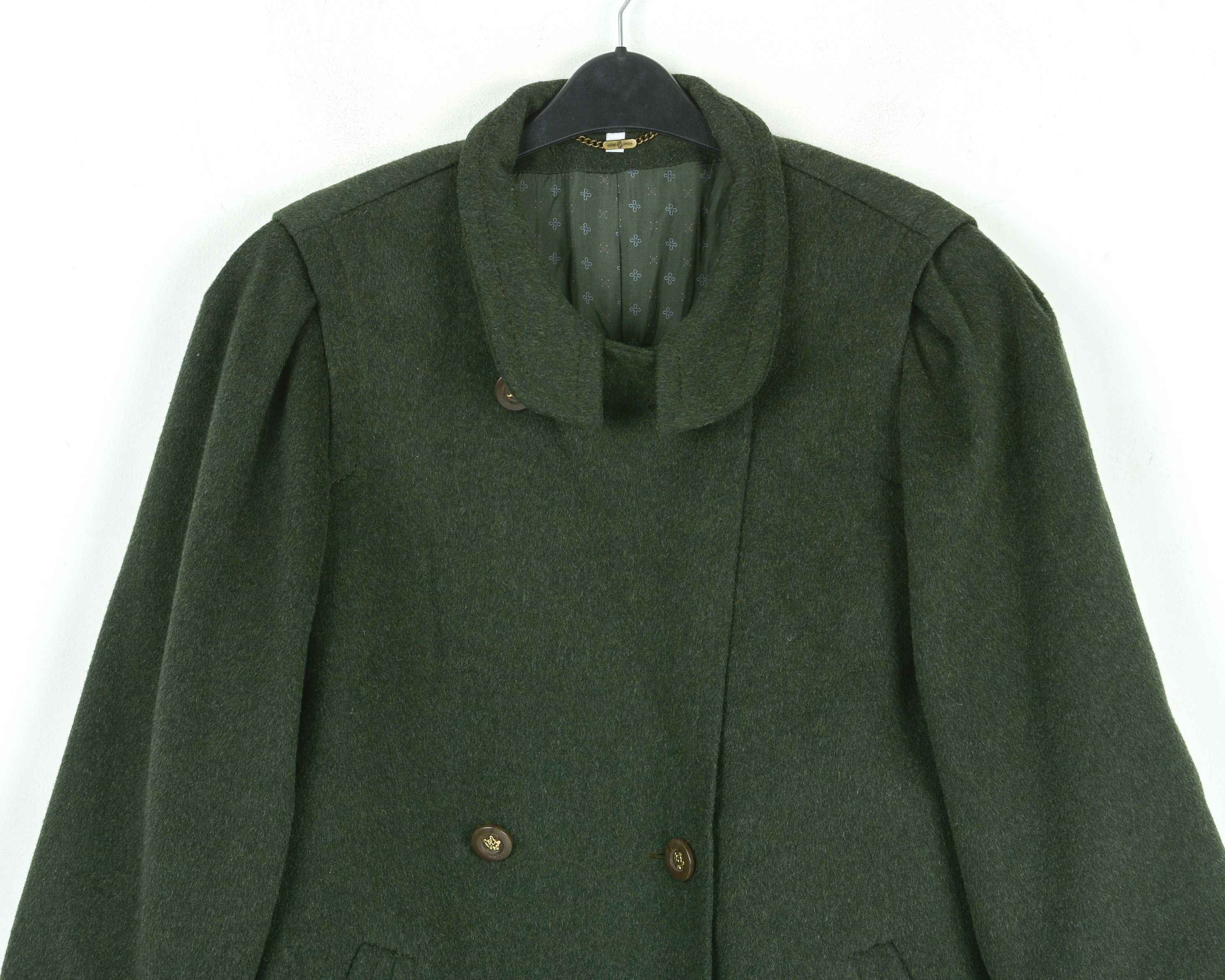 C&A × Vintage TIROLER LODEN Sixth Sense Wool Over Coat Trachten Jacket Size M / US 6-8 / IT 42-44 - 3 Thumbnail
