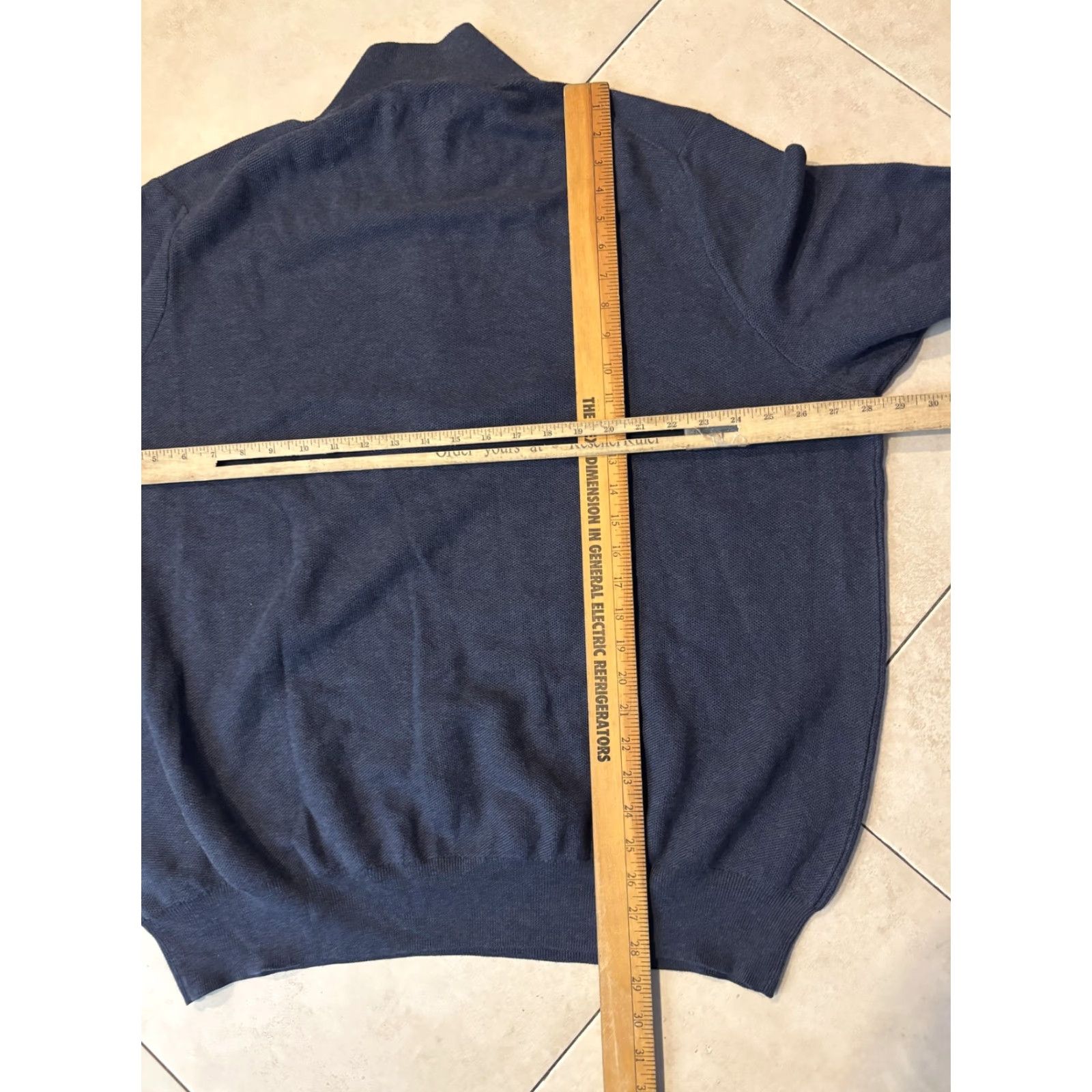 Polo Ralph Lauren Polo Ralph Lauren Sweater Mens Big 4XB Blue 1/4 Zip Mock Neck Pony pullover Knit Cotton Size US XXL / EU 58 / 5 - 6 Thumbnail