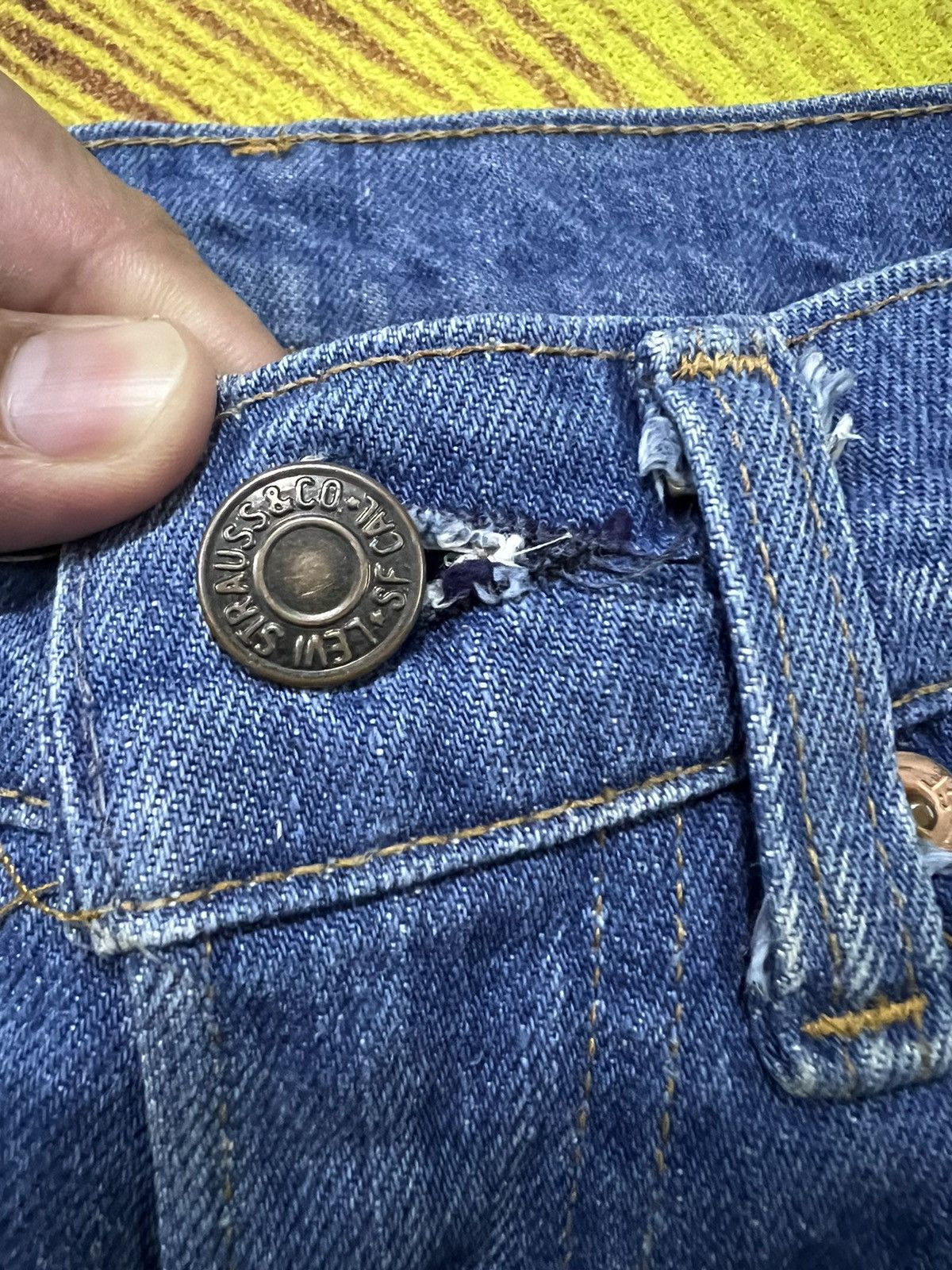 Levi's 💥FLARE💥VINTAGE 60’s LEVIS 517 ORANGE TAB NICE FADEDBUTTON #8 Size US 28 / EU 44 - 6 Thumbnail