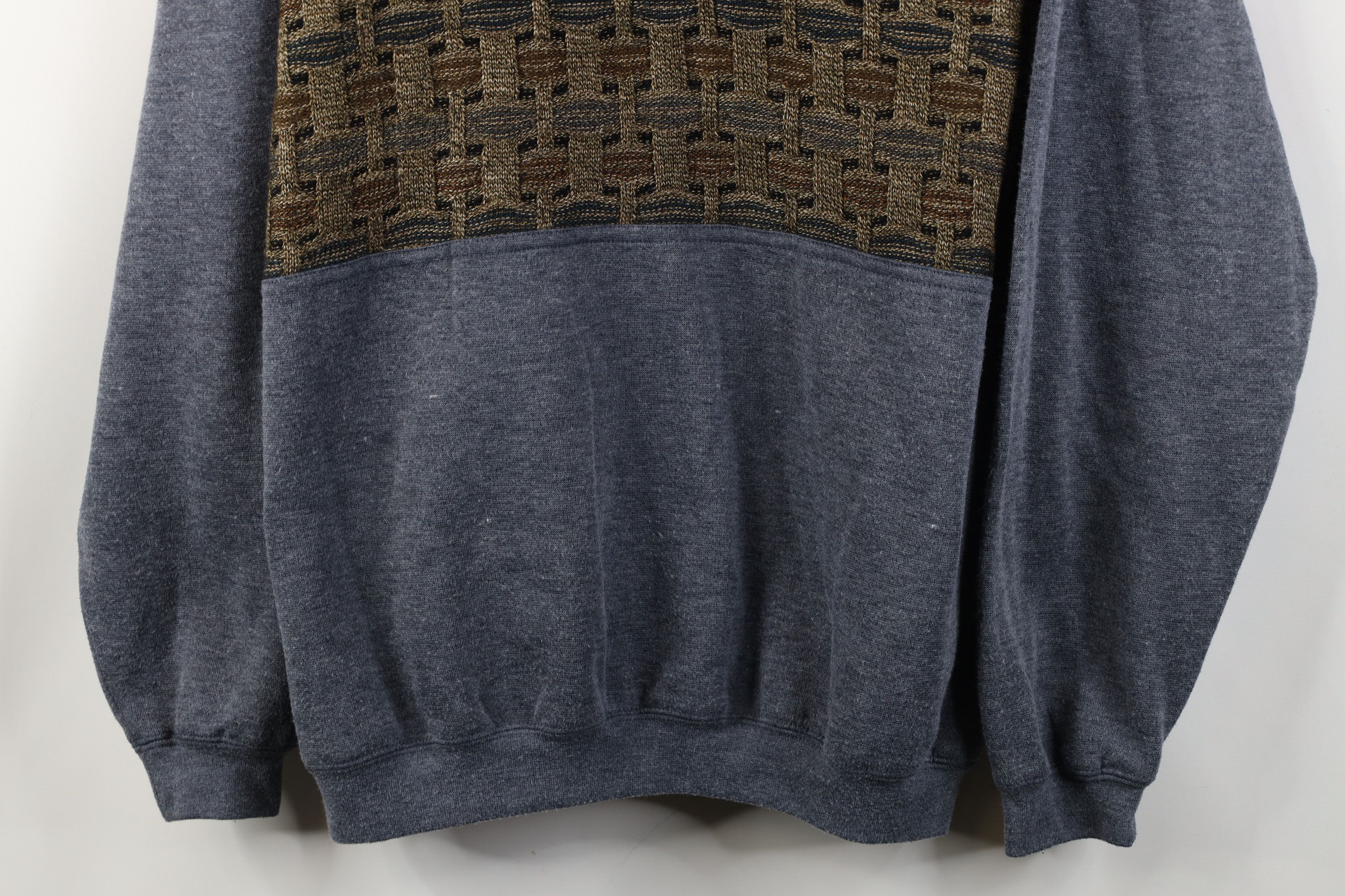 Vintage Vintage 90s Streetwear Knit Collared Pullover Sweatshirt Size US L / EU 52-54 / 3 - 3 Thumbnail