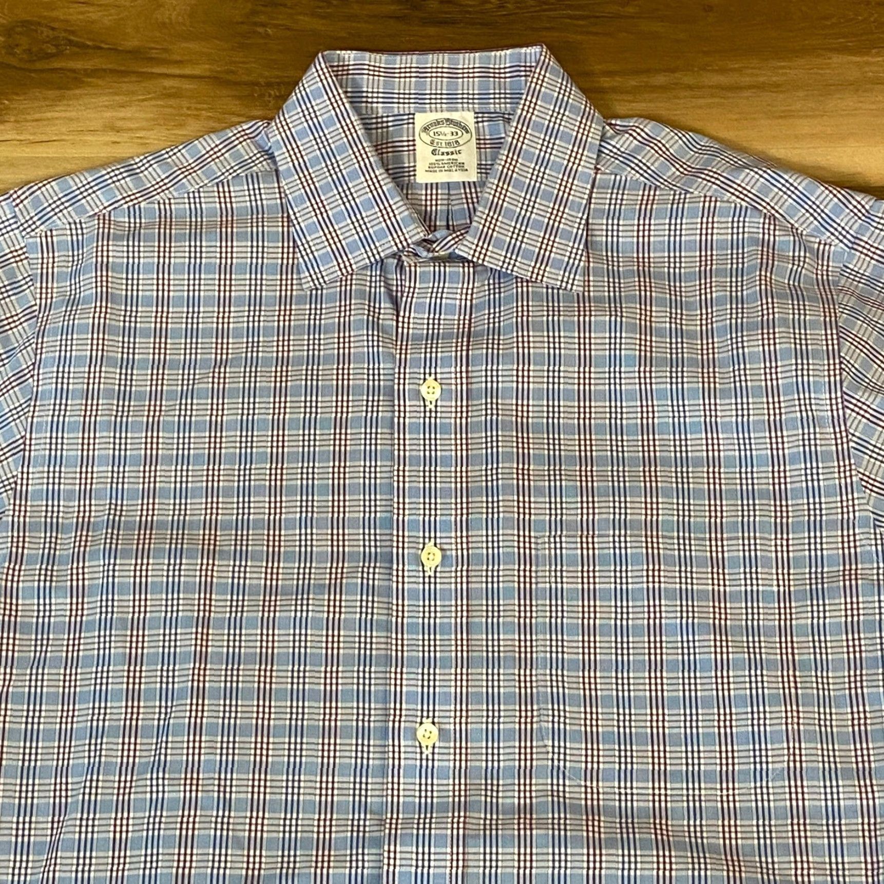Brooks Brothers Brooks Brothers Shirt Mens 15.5-33 Classic Fit Plaid Button Up Non-Iron Size US L / EU 52-54 / 3 - 2 Thumbnail