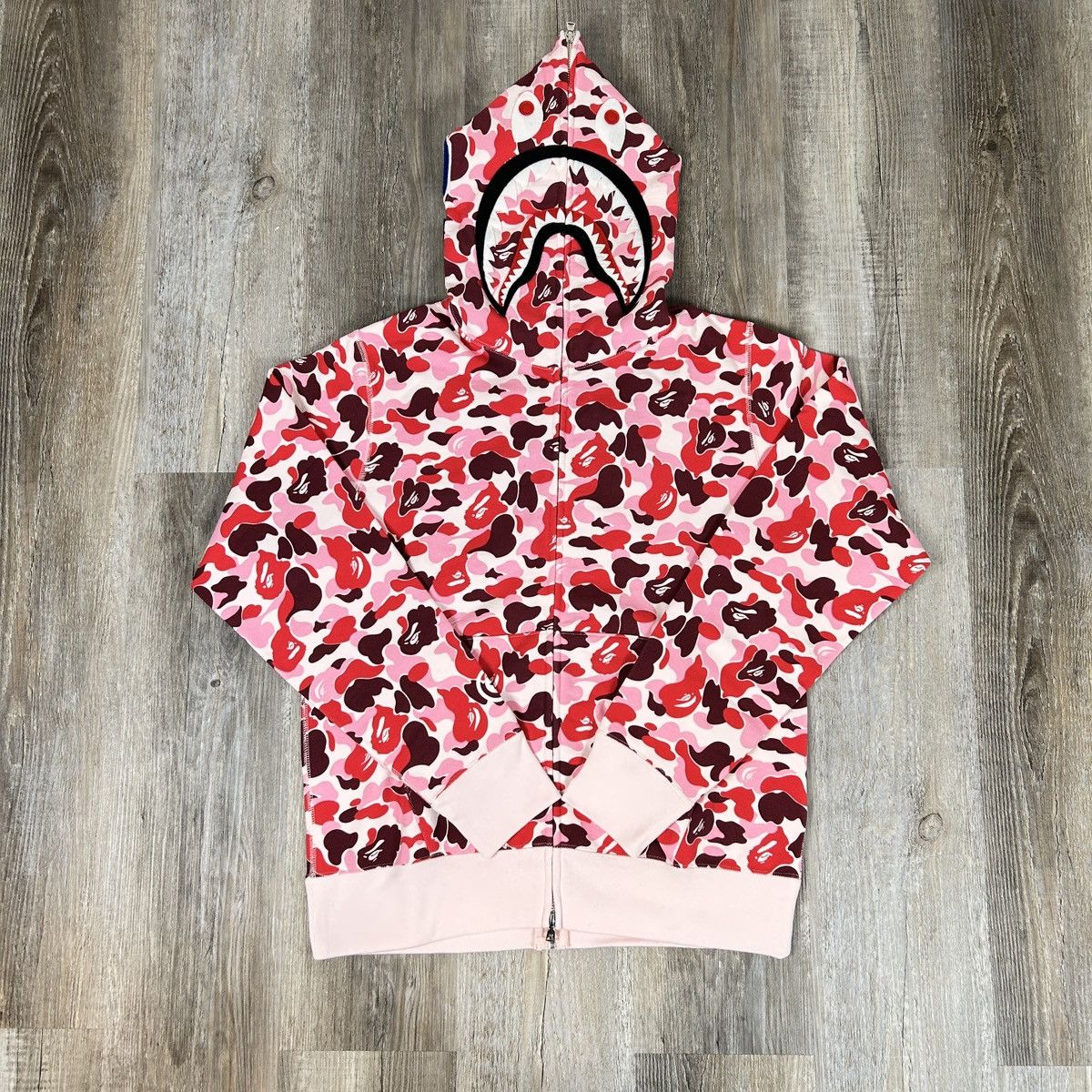Bape pink shark hoodie 2025