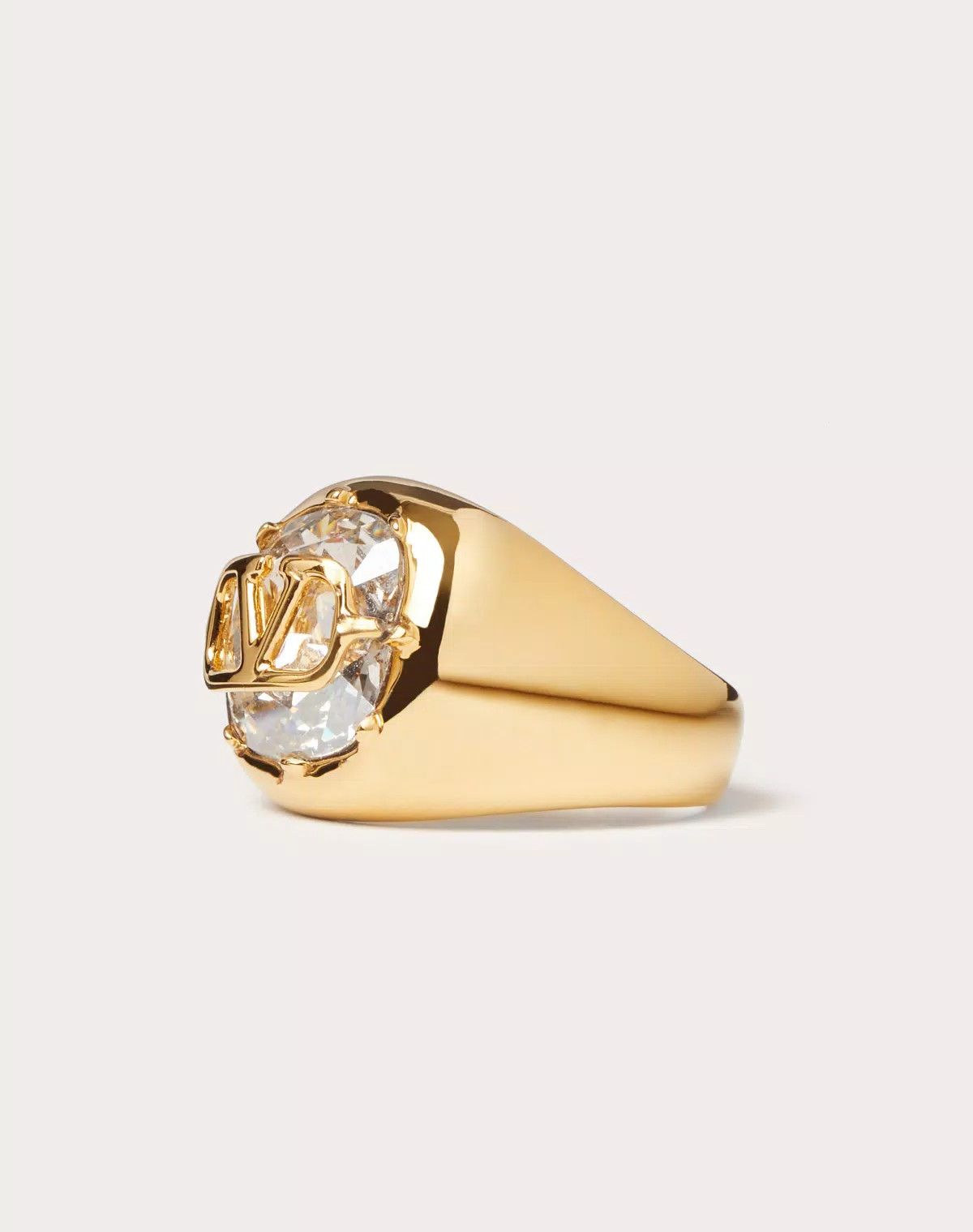 Valentino oc11z0725 Size:Small/Swarovski® Crystal Ring in Golden Size ONE SIZE - 3 Thumbnail