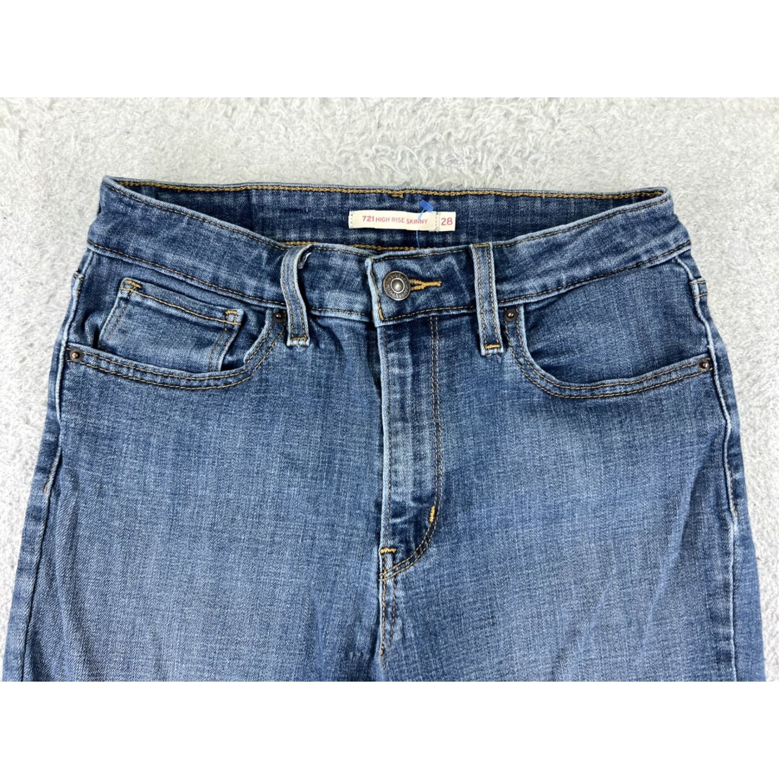 Levi's Levi's Women’s Skinny Jeans 28 Blue Denim High Rise 700 Series Retro Style Size 28" / US 6 / IT 42 - 4 Thumbnail