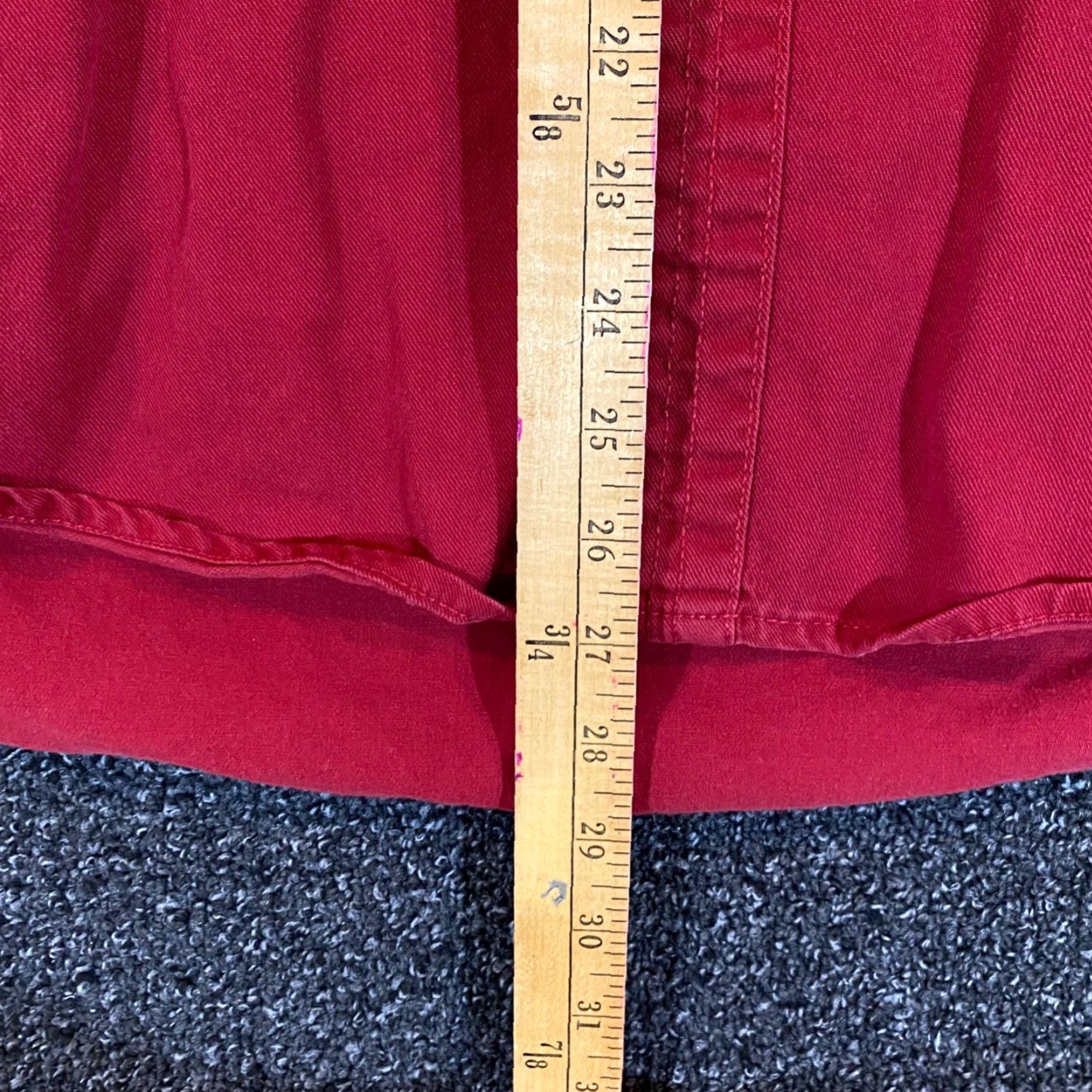 Levi's Levi's Button-Up Shirt Mens XL Red Denim Chest Pockets L/S Outdoors Vintage No Size US XL / EU 56 / 4 - 5 Thumbnail