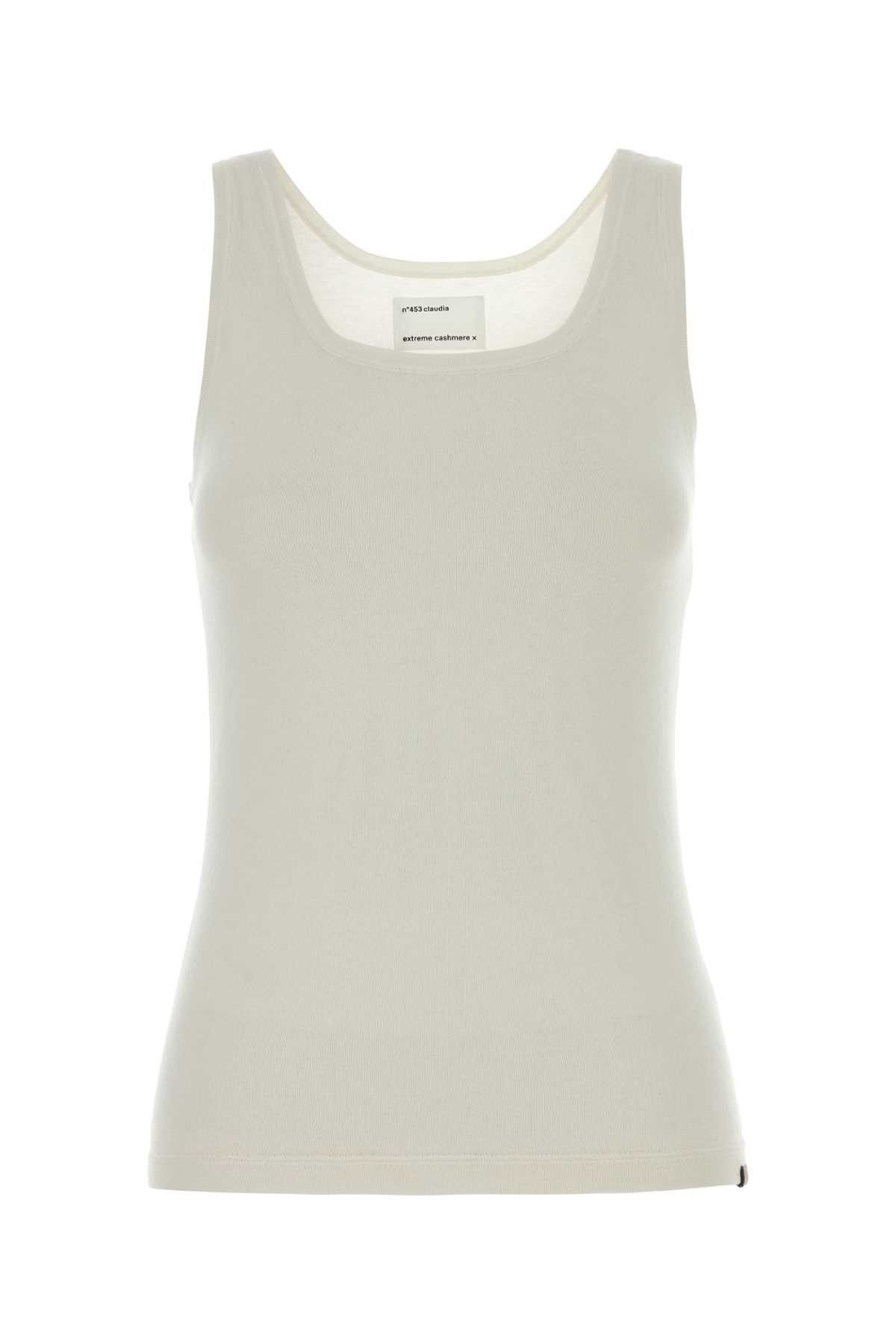 Extreme Cashmere White Cotton Blend Claudia Tank Top Size M / US 6-8 / IT 42-44 - 1 Thumbnail