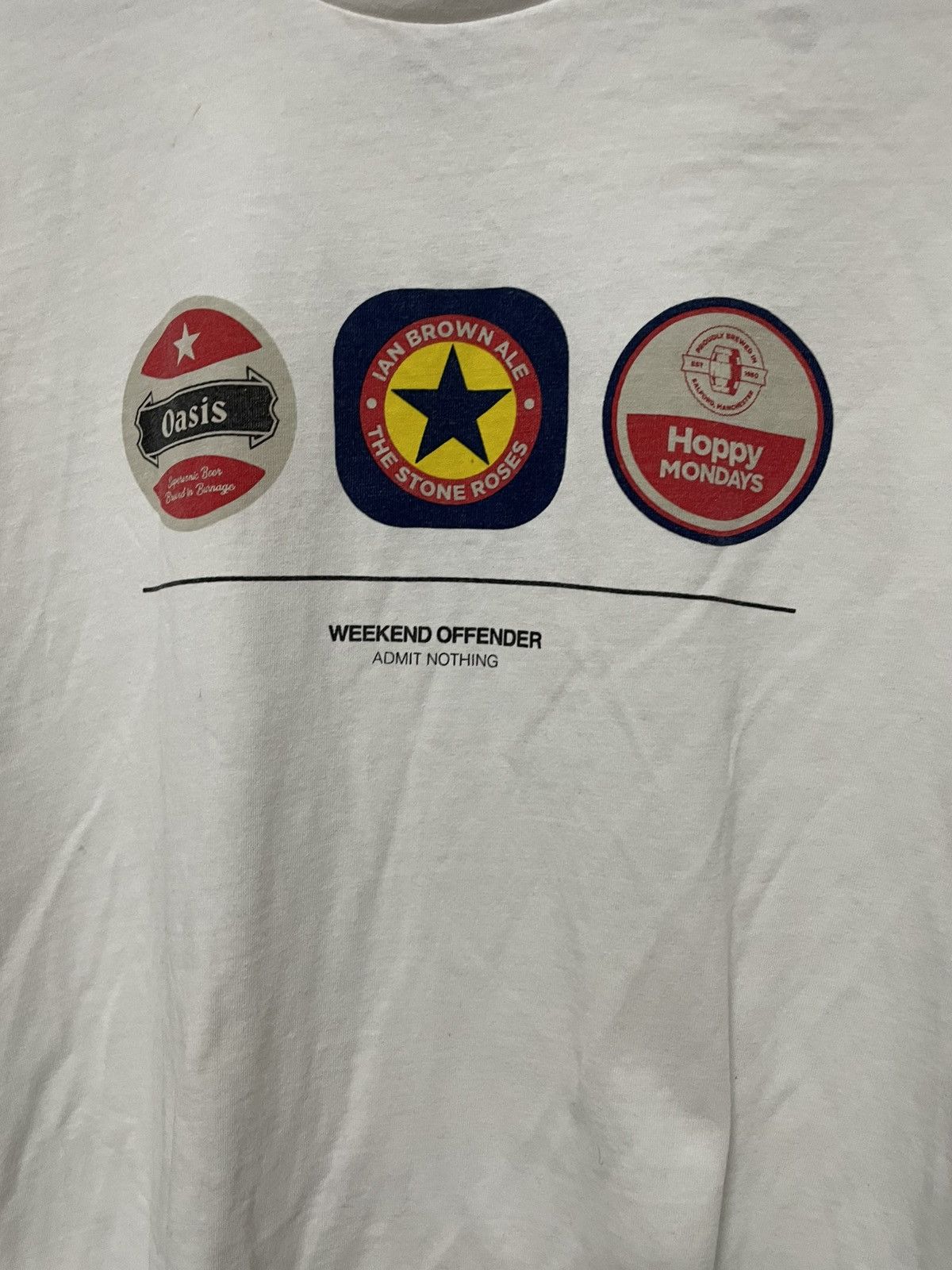 Band Tees × Weekend Offender Weekend Offender T Shirt Oasis Happy Mondays The Stone Roses Size US XXL / EU 58 / 5 - 5 Thumbnail