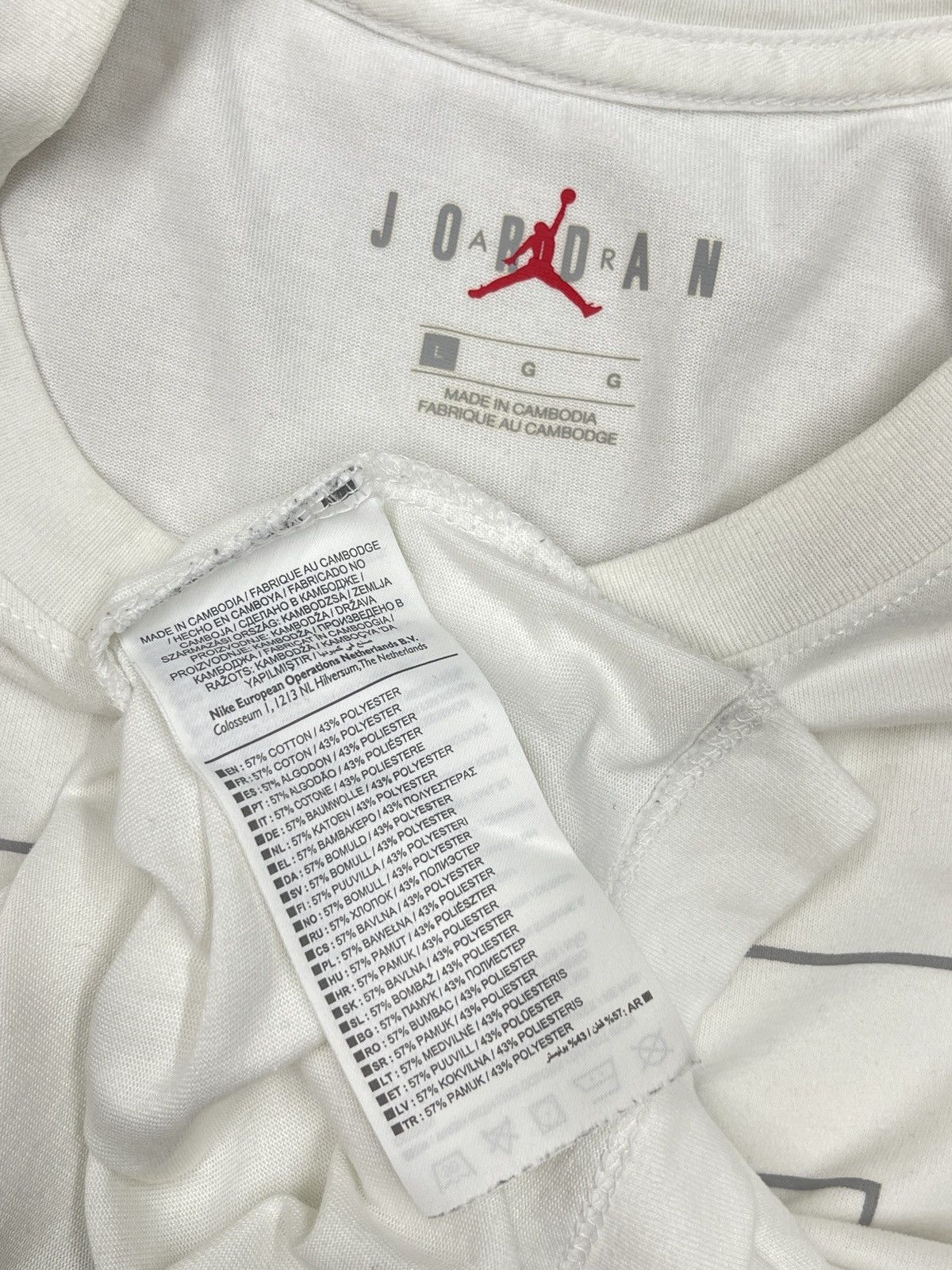 Jordan Brand Mens Nike Air Jordan JumpMan 23 Longsleeve White Big Logo Size US L / EU 52-54 / 3 - 9 Thumbnail