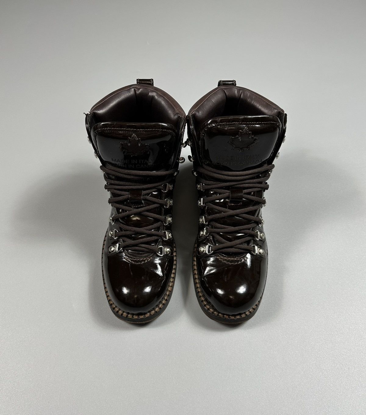 Dsquared2 Dsquared2 Patent Leather Brown Ankle Boots Size US 7.5 / EU 40-41 - 6 Thumbnail