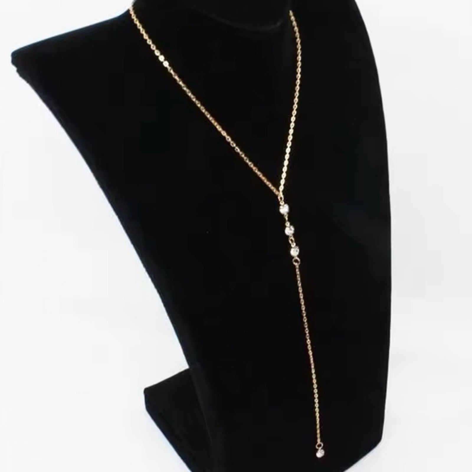 Other Back Drop Chain Necklaces For Women Elegant Long Crystal Size ONE SIZE - 4 Thumbnail