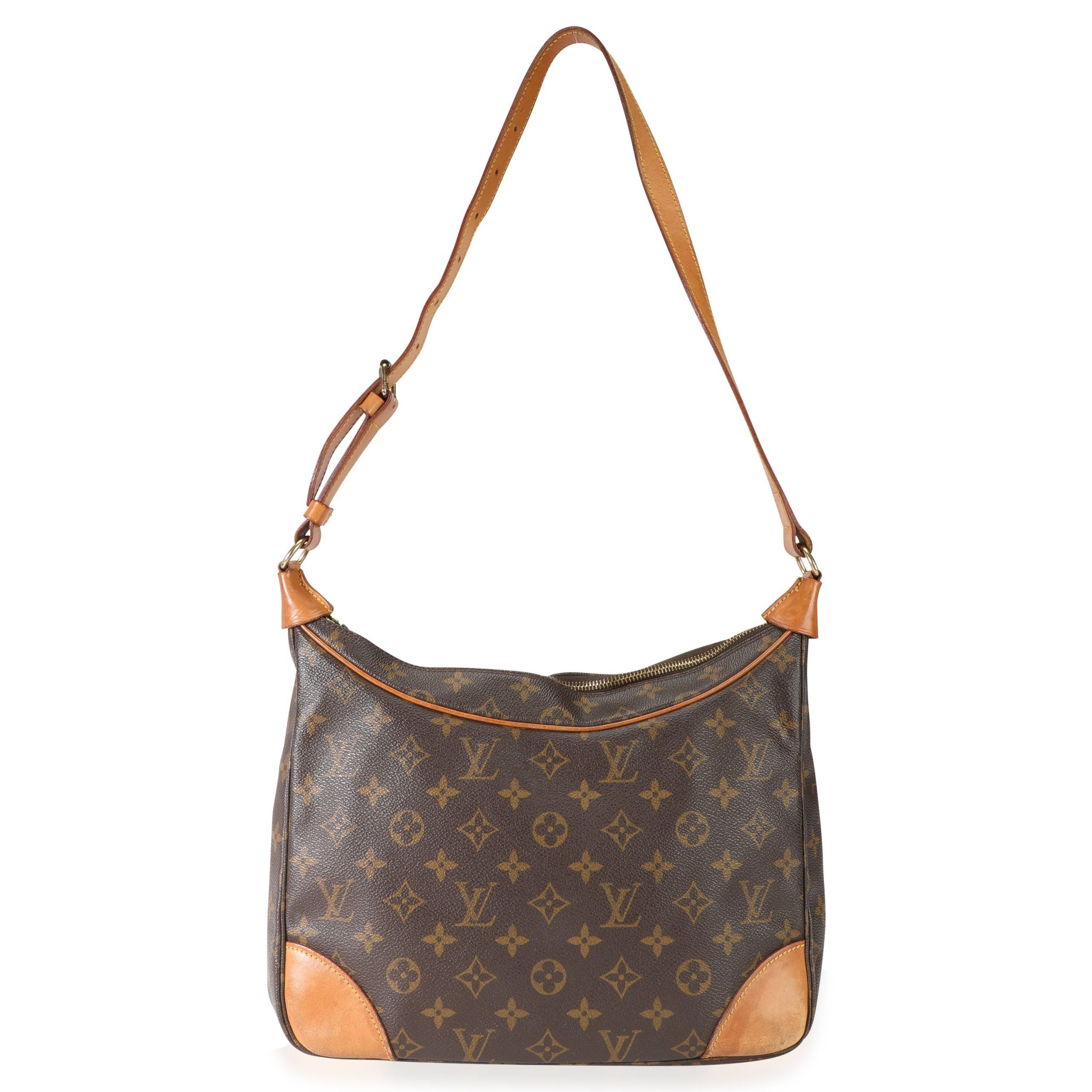 image of Louis Vuitton Vintage Monogram Canvas Boulogne Shoulder Bag in Brown, Women's