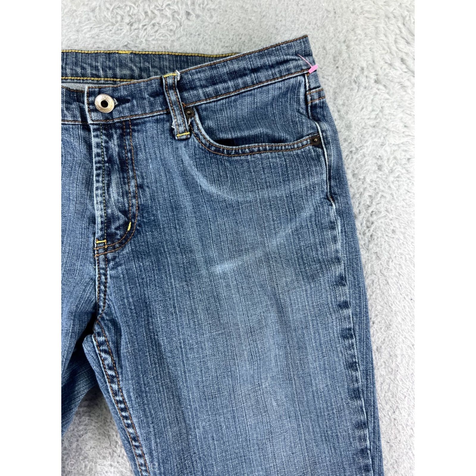 Express Express Jeans Women's 5-Pocket Bootcut Denim Blue Rhinestone Embellished XS? Size 42" / US 20 - 7 Thumbnail