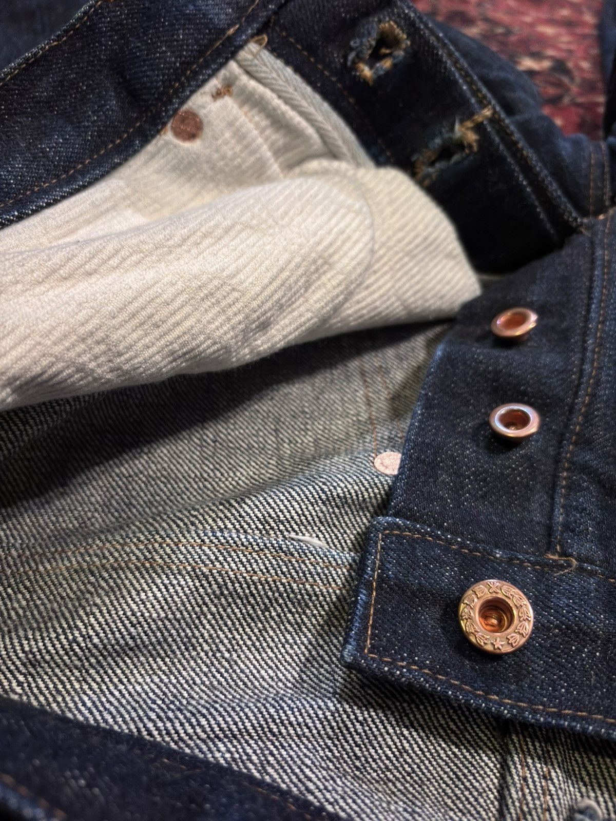 Handmade Handmade 22oz 70s Japanese Selvedge Denim Bootcut Jeans Size US 34 / EU 50 - 6 Thumbnail