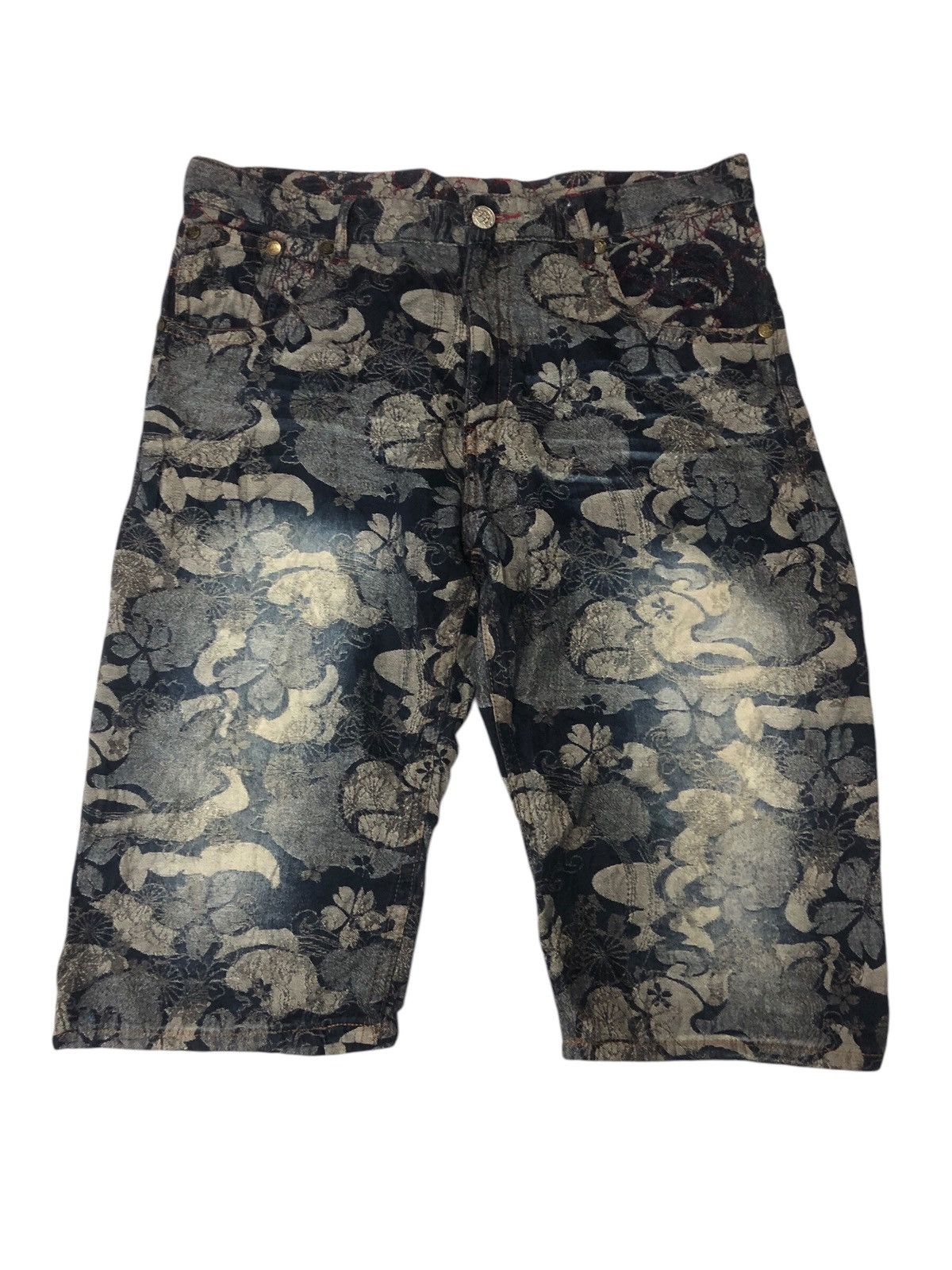 Japanese Brand × Vintage Nishiki shorts denim pants Size US 35 - 1 Thumbnail