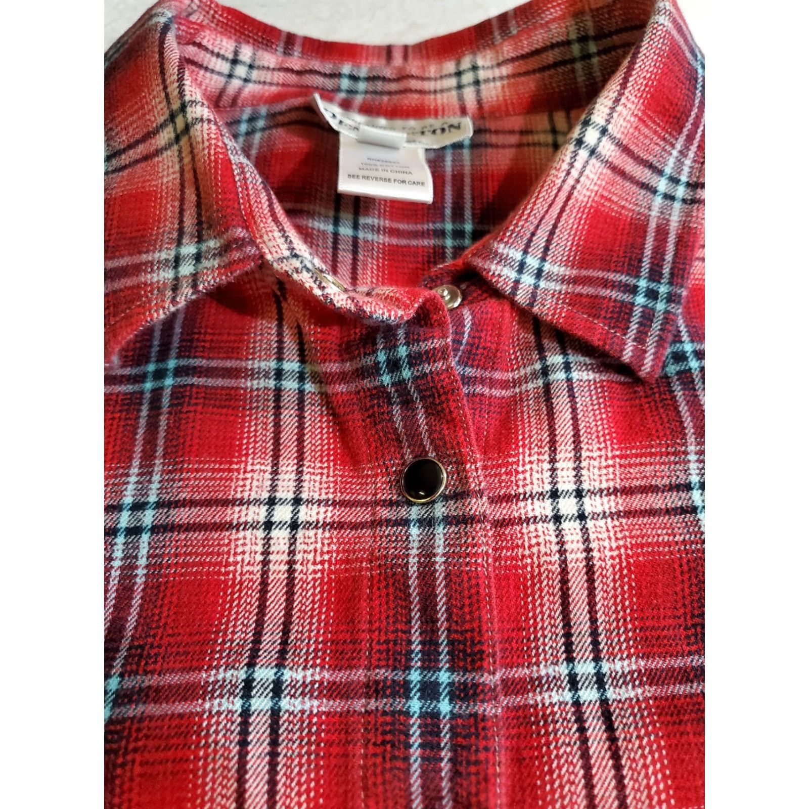 Pendleton VINTAGE Pendleton Shirt Plaid Button-Up Pearl Snap Women's XL Red Size XL / US 12-14 / IT 48-50 - 5 Thumbnail