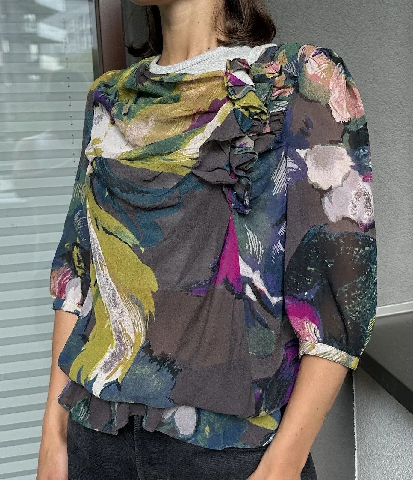 Ted Baker Ted Baker Silk Mesh Multicolor Top Blouse Size 2 Size M / US 6-8 / IT 42-44 - 2 Thumbnail