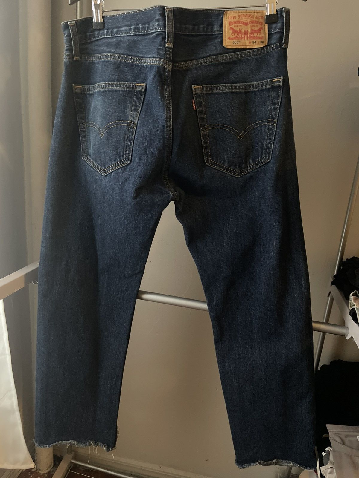 Levi's Levis Dark Washed Denim Jeans Size US 34 / EU 50 - 2 Thumbnail