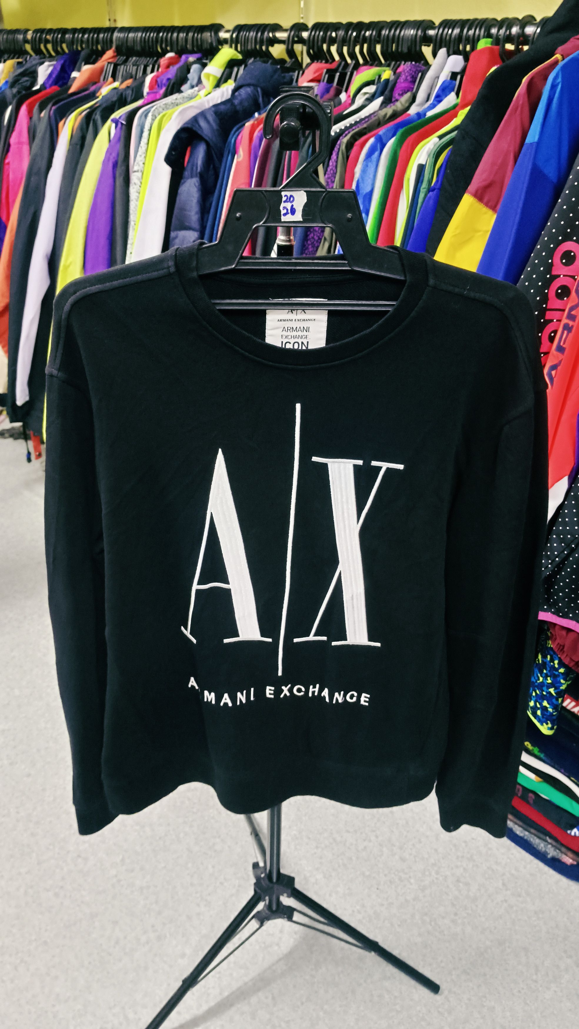 Armani × Armani Exchange Armani Exchange Icon Period Black Sweatshirt Size US S / EU 44-46 / 1 - 1 Thumbnail