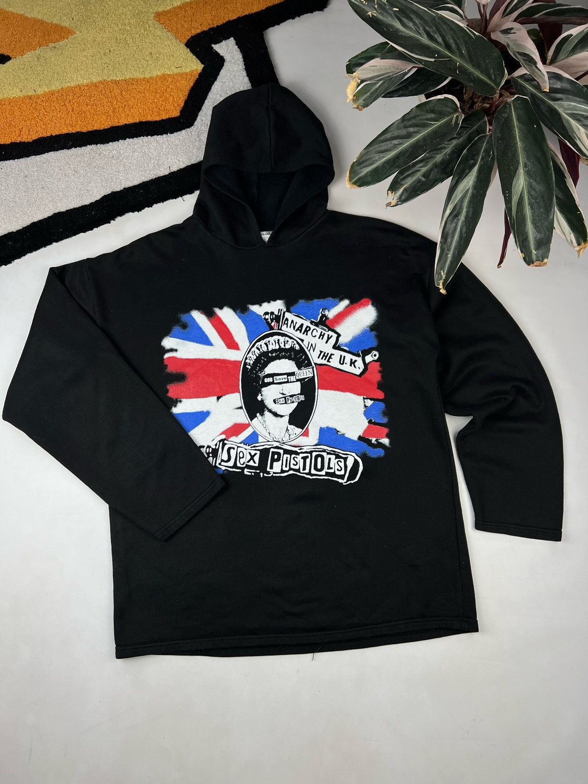 Band Tees × Vintage Vintage 90s SEX PISTOLS THE QUEEN HOODIE ANARCHY in UK Size US L / EU 52-54 / 3 - 4 Thumbnail